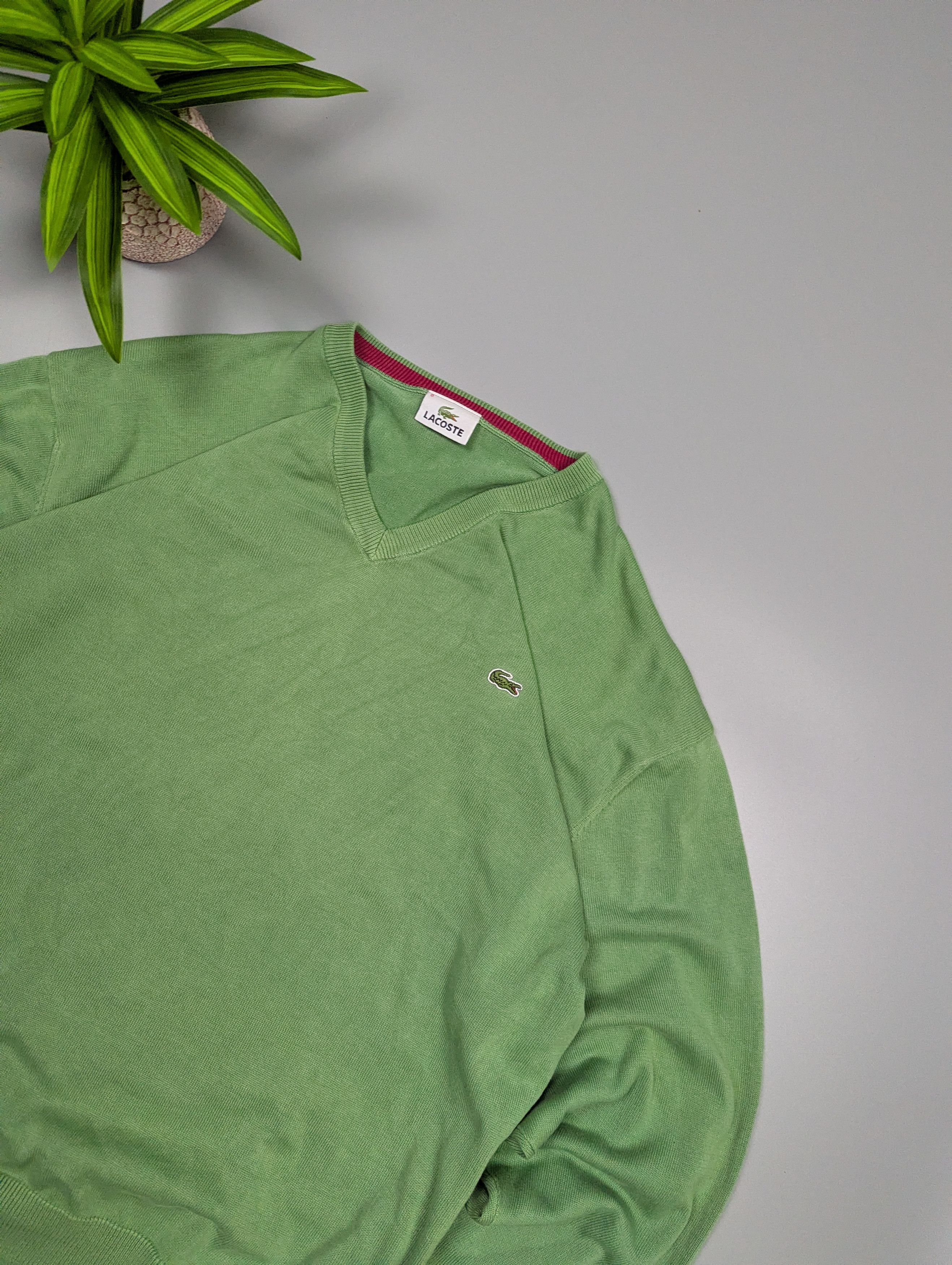 Lacoste Classic Lacoste Vintage Tennis Sweater Moss Green Size XXL / US 16-18 / IT 52-54 - 4 Thumbnail