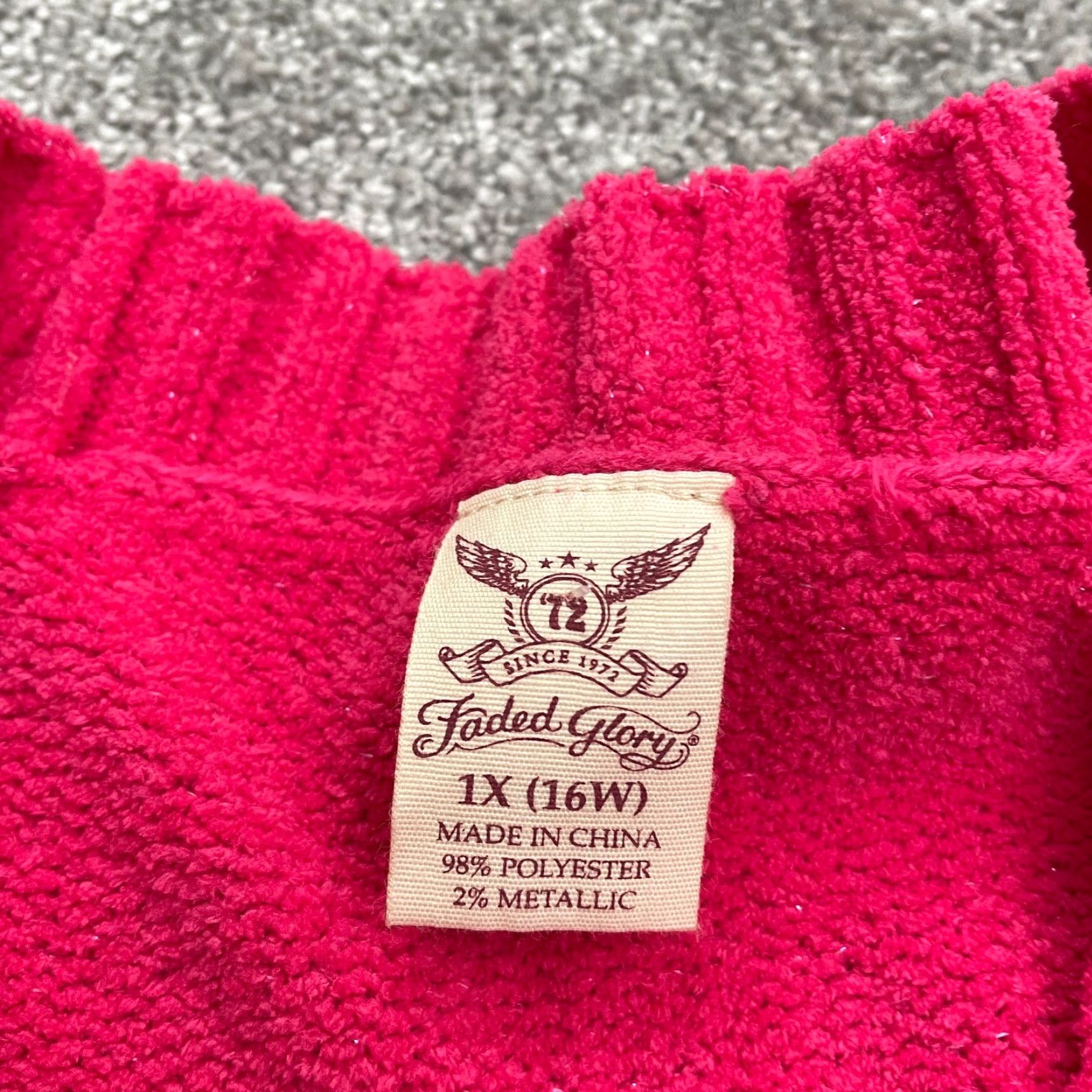 Faded Glory Faded Glory Sweater Womens XL Pink V-Neck Pullover Knit Solid Breathable Stretch Casual Workwear Travel Fall Spring Summer Size XL / US 12-14 / IT 48-50 - 4 Thumbnail