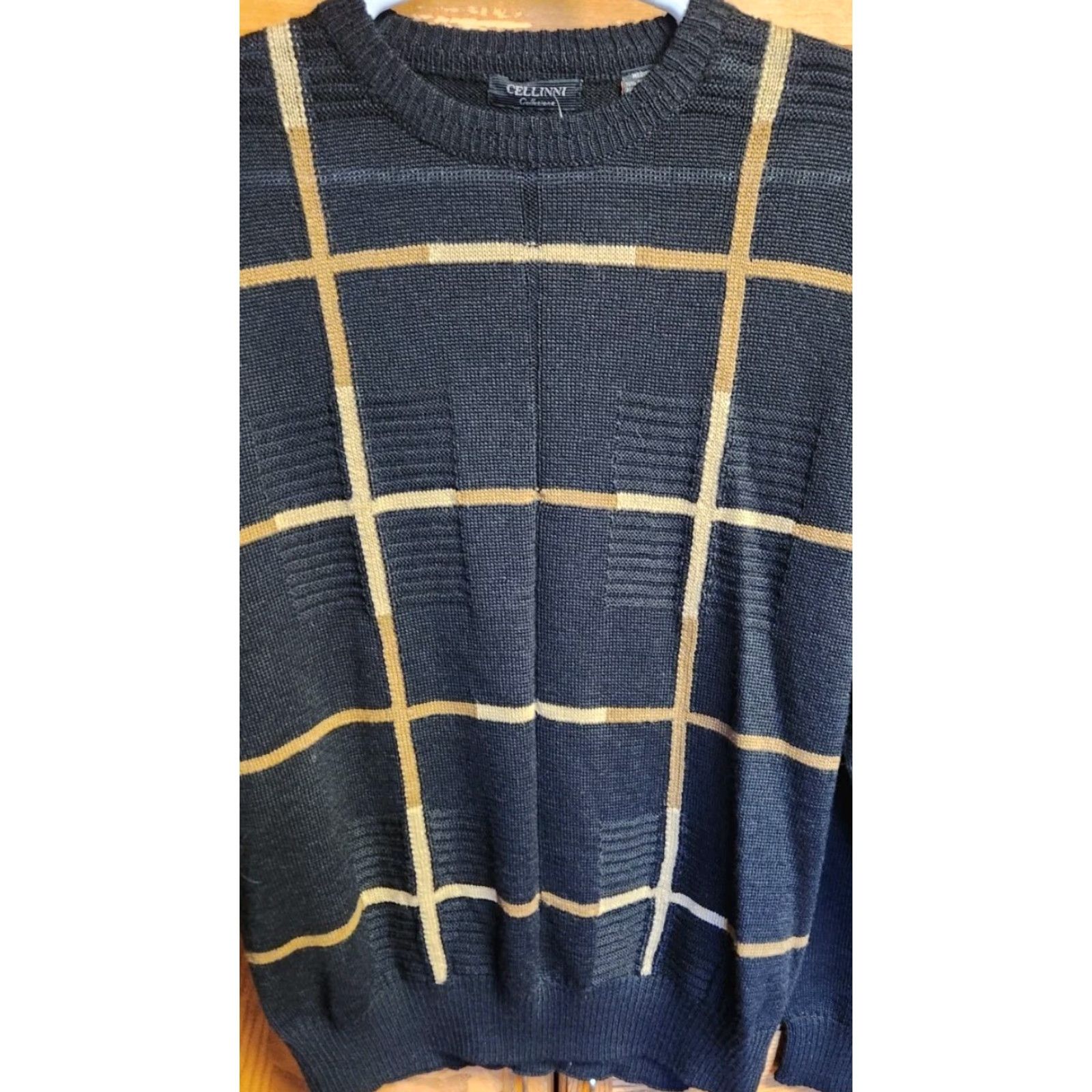Vintage VINTAGE Cellini Collezione Wool Blend Sweater Men's M Medium Pullover Plaid NWT Size US M / EU 48-50 / 2 - 5 Thumbnail