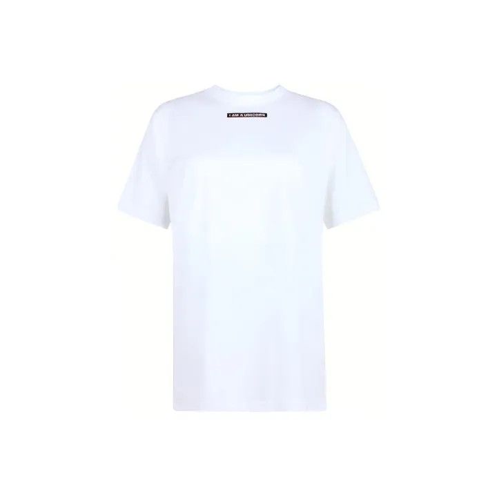 Burberry Burberry White Logo Print Short Sleeve T-Shirt 0079 Size S / US 4 / IT 40 - 1 Thumbnail