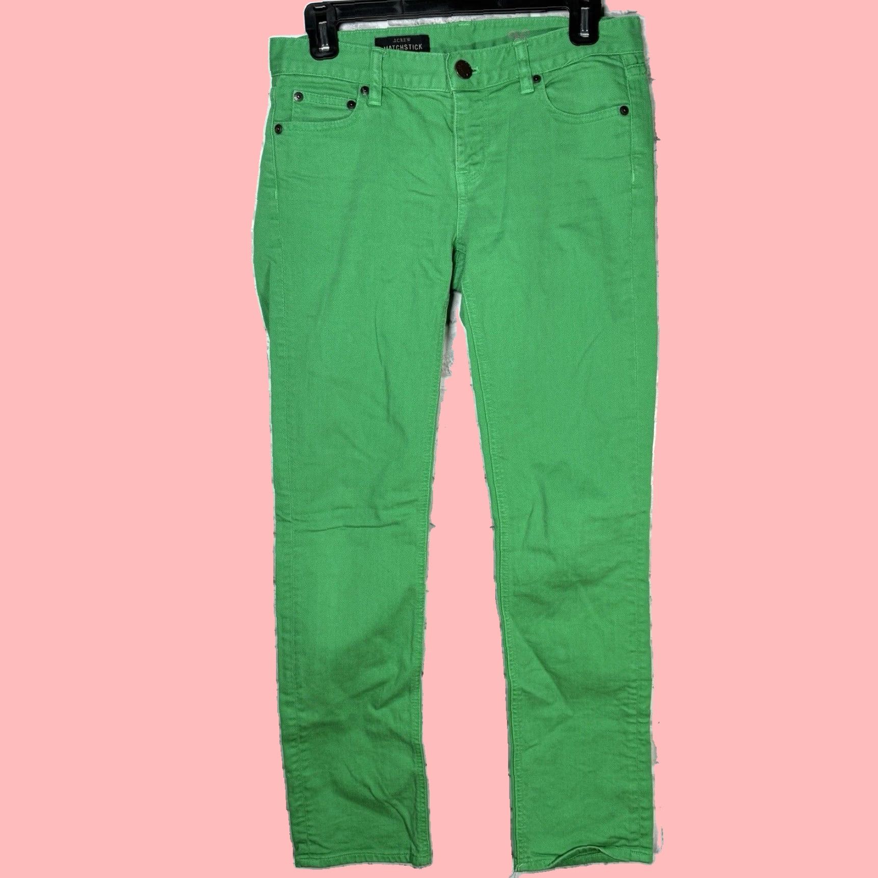 J.Crew J.Crew Green Straight Jeans Womens Size 26 Regular Size 26" / US 2 / IT 38 - 1 Thumbnail