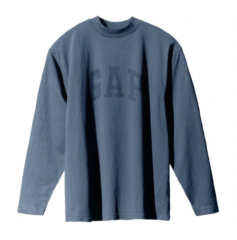 image of Yeezy Gap Engineered By Balenciaga Dove Longsleeve Tee in Blue, Men's (Size Small)