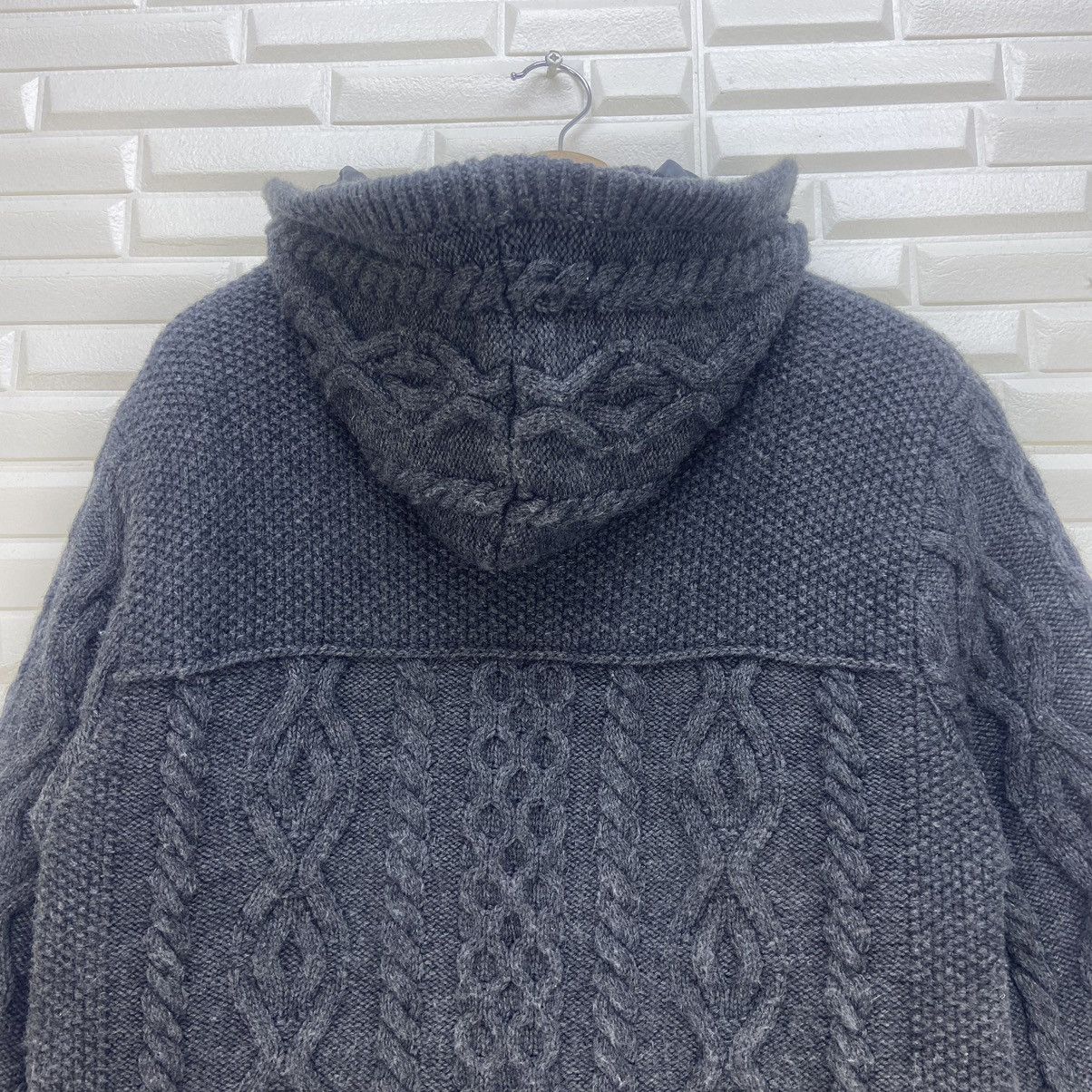 Japanese Brand Green Label Relaxing United Arrows Cable Knit Duffle Coat Size US S / EU 44-46 / 1 - 12 Thumbnail