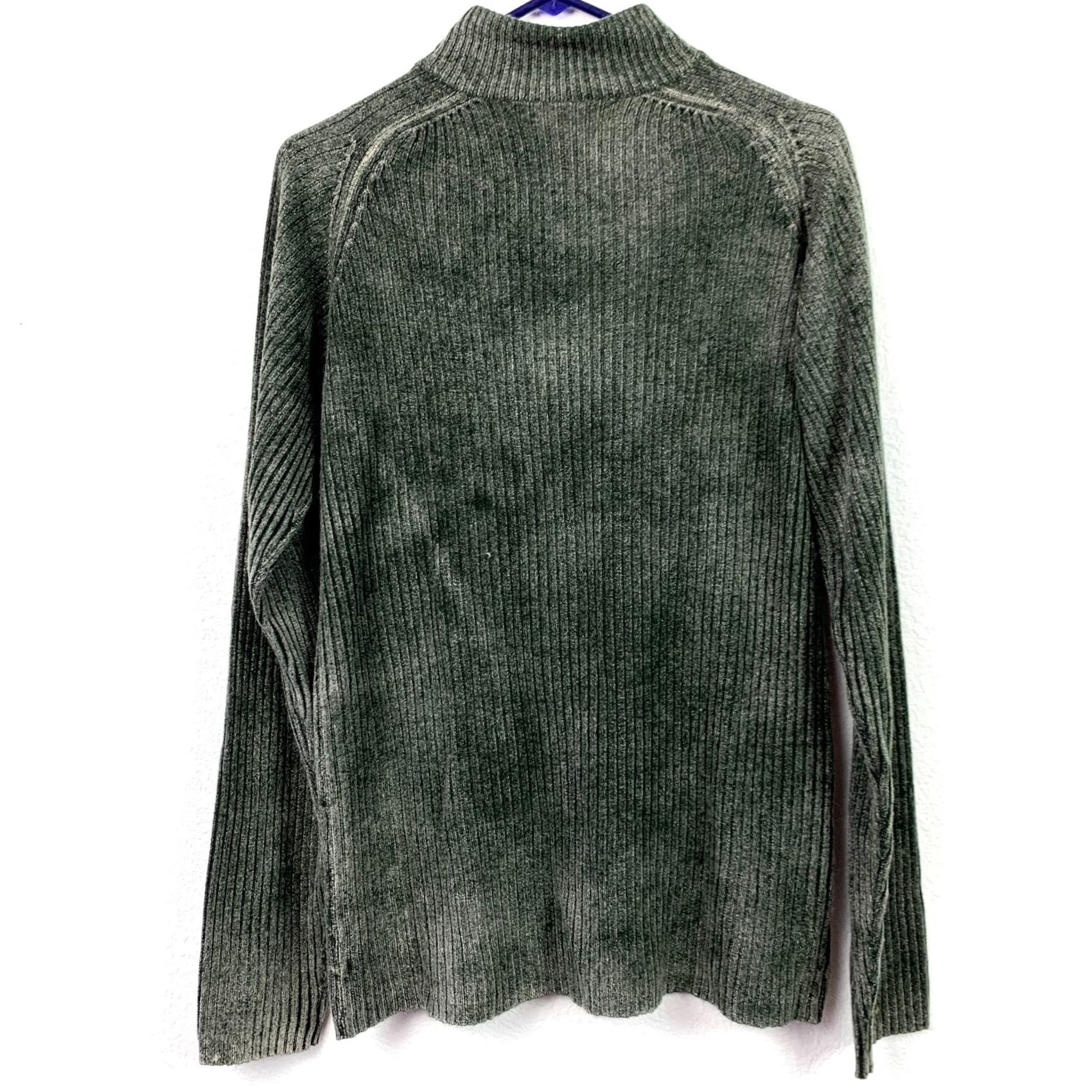 Vintage Vintage Be Ethic Y2K BC Ethic Acid Wash 1/4 Zip Super Soft Ribbed Sweater Mens Large Gray Size US L / EU 52-54 / 3 - 3 Thumbnail