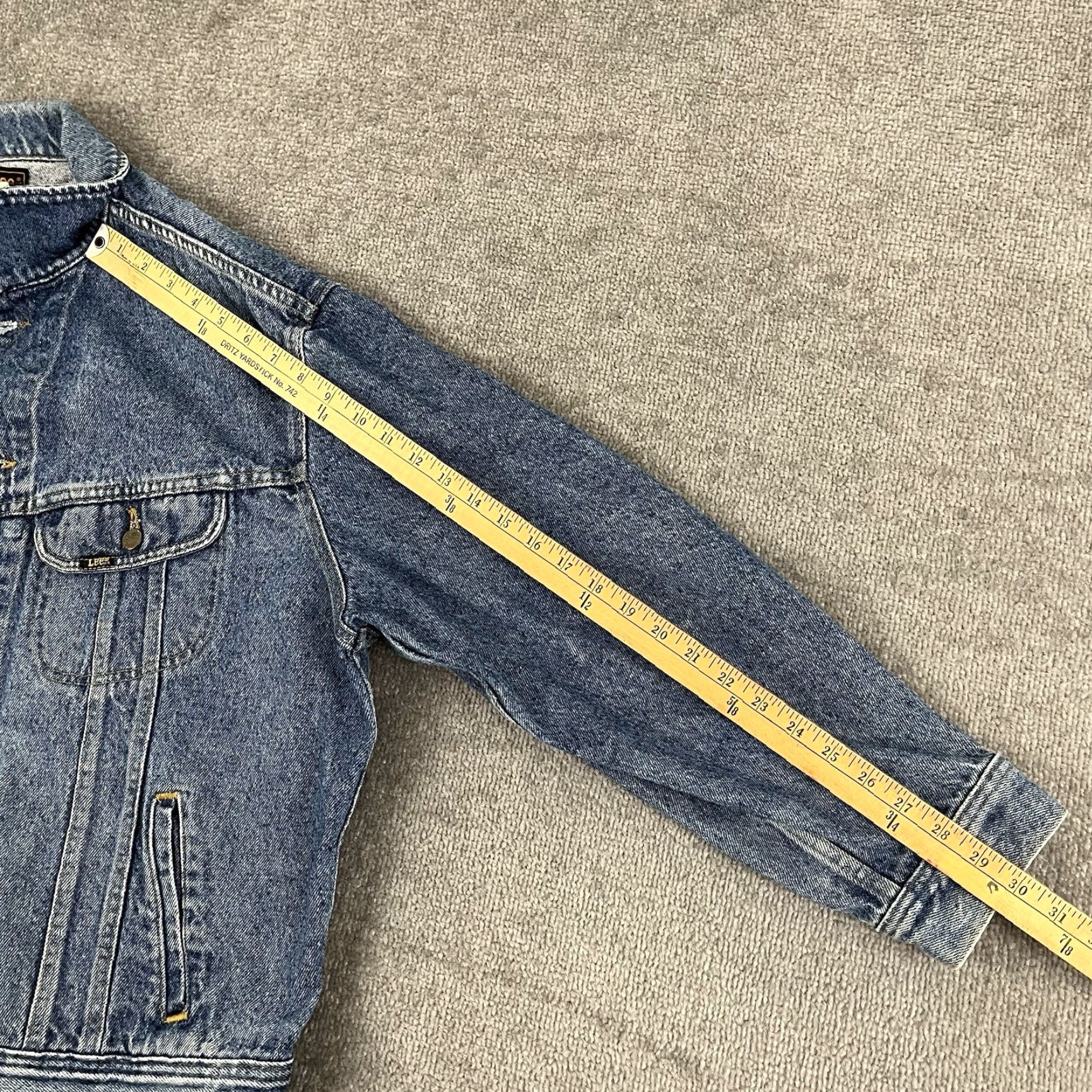 Lee VINTAGE LEE Denim Trucker Jacket Adult XL Blue "Riders" 80s Classic Workwear Mens Size US 36 / EU 52 - 6 Thumbnail