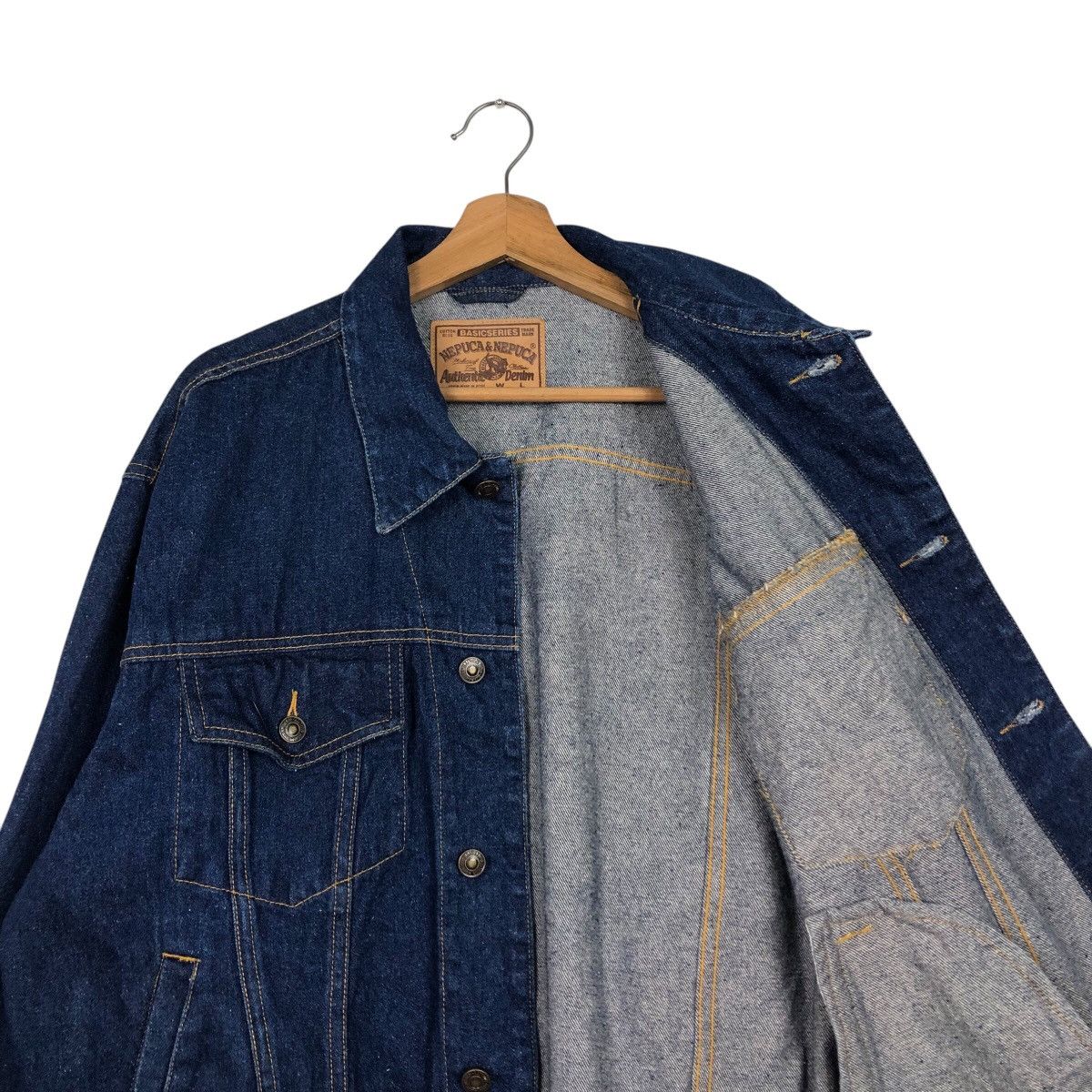 Japanese Brand 📌Vintage Trucker Denim Biker Jacket Nepuca Issey Miyake Size US L / EU 52-54 / 3 - 13 Thumbnail