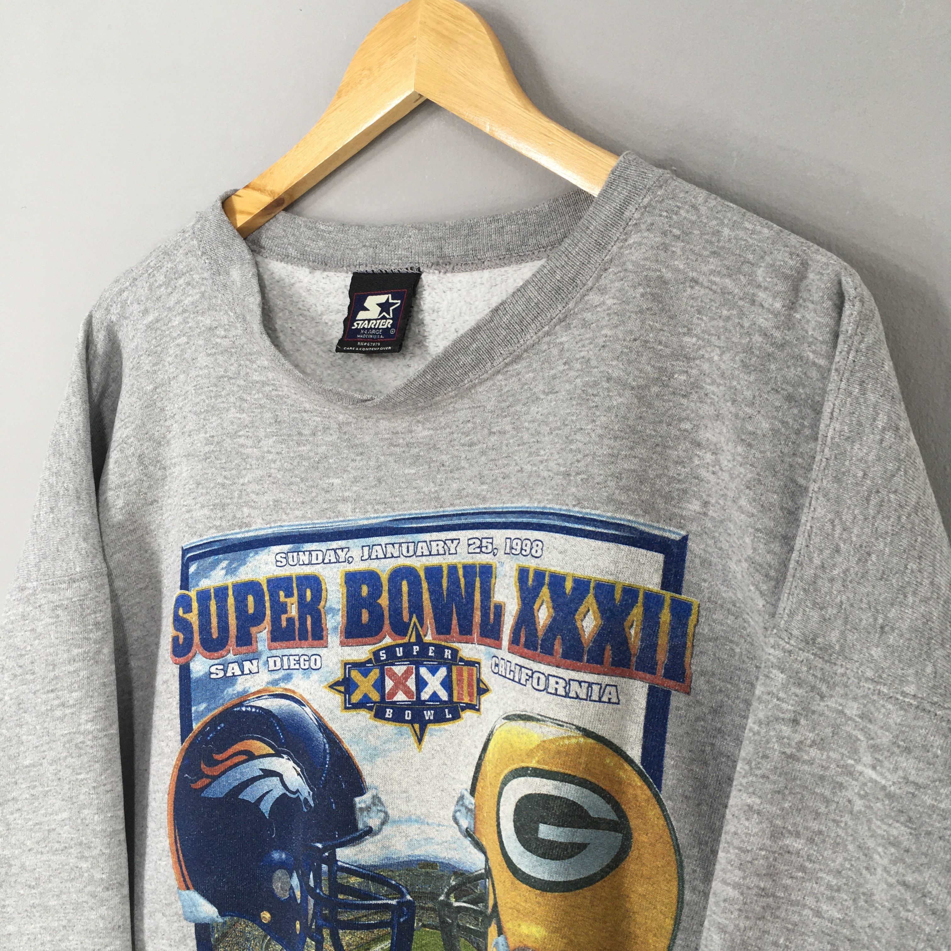 NFL × Starter × Vintage Vintage 90s Super Bowl XXXII Champion Nfl Sweatshirt XLarge Size US XL / EU 56 / 4 - 5 Thumbnail
