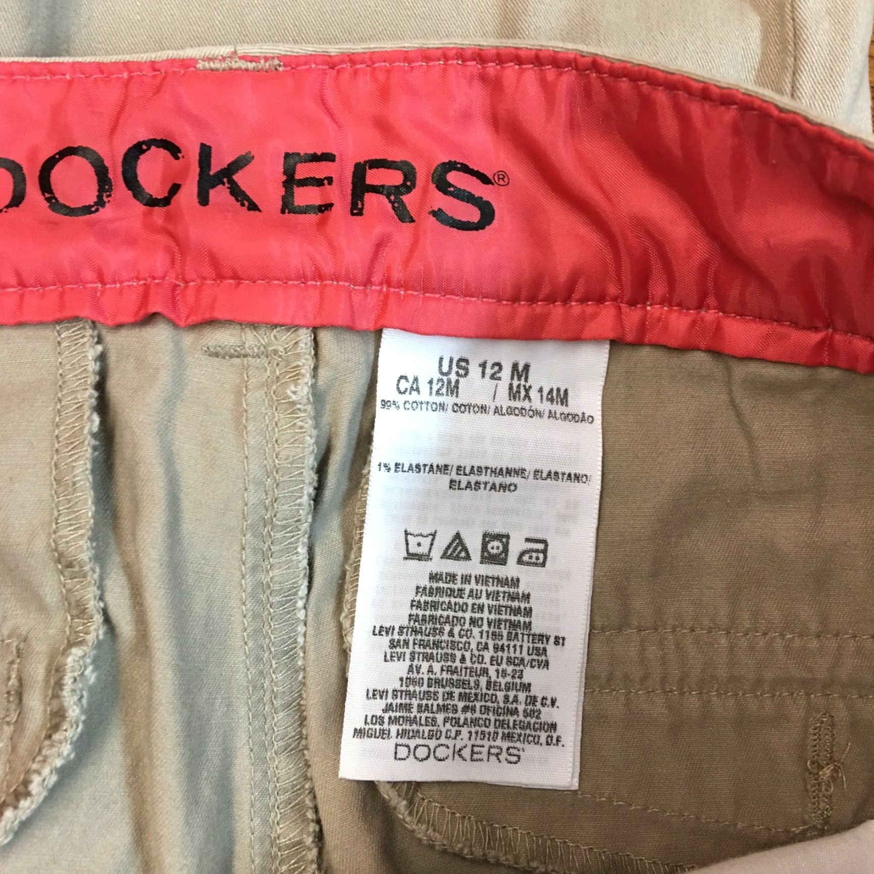 Dockers VINTAGE Dockers Women's Casual Tan Dress Pants Size 12 Regular Flat Front Straight 34X31 Classic Fit Machine Washable Size 34" / US 12 / IT 48 - 3 Thumbnail