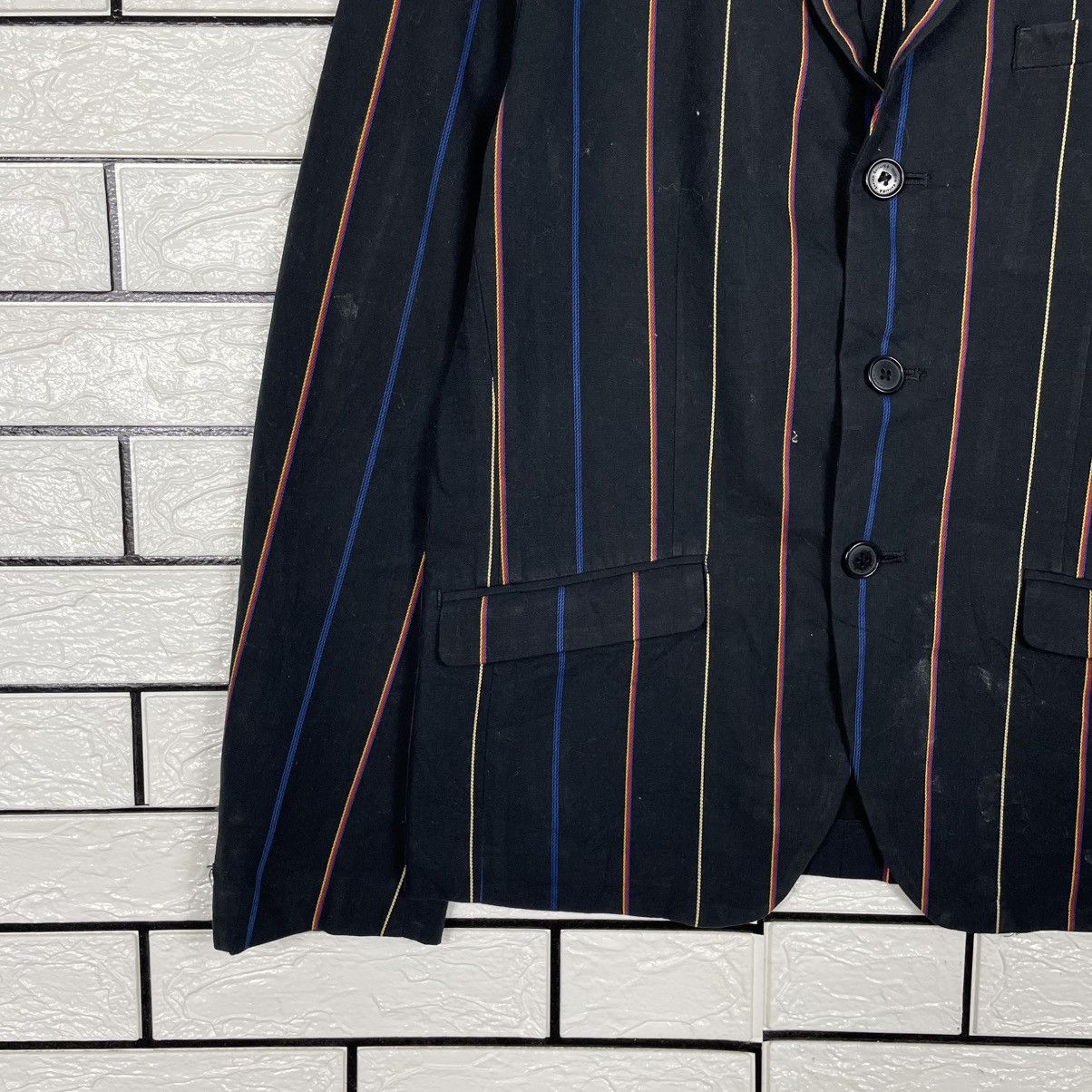 Japanese Brand Cuatom Culture Dressd Punk Stripe Jacket Size US S / EU 44-46 / 1 - 3 Thumbnail