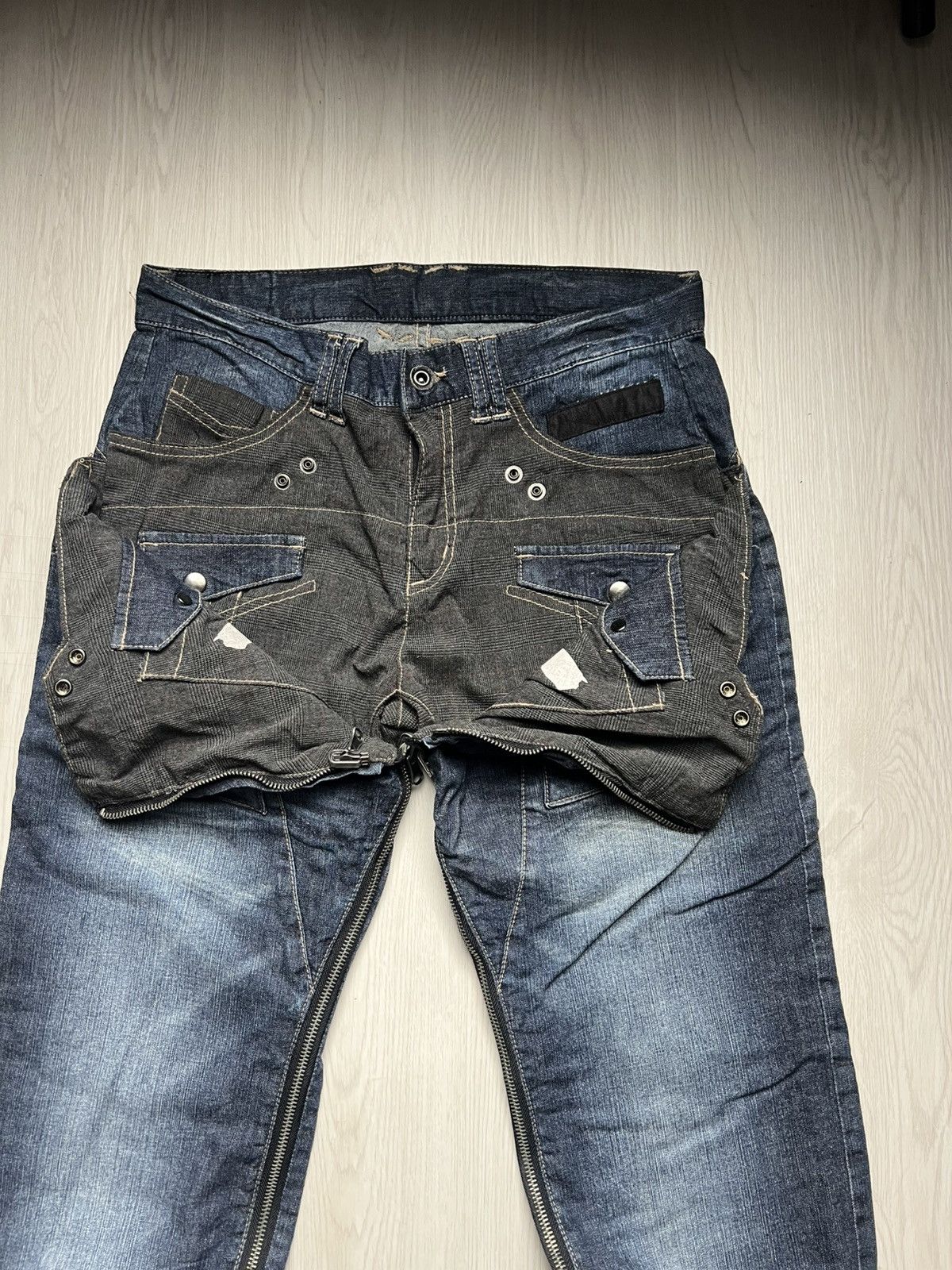 PPFM Rare PPFM Transformer Reversible 2 in 1 Denim Jeans Size US 31 - 6 Thumbnail
