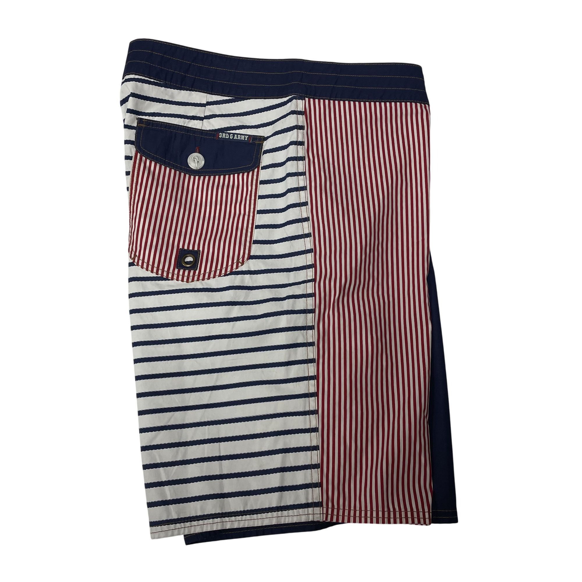 Third & Army 3rd & Army USA FLAG Nautical Surf Board Swim Trunks Size US 36 / EU 52 - 3 Thumbnail