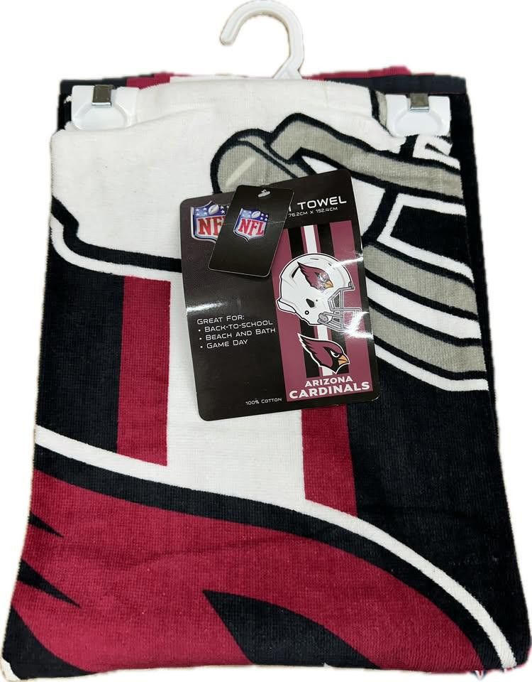 Designer Arizona Cardinals Beach Towel Size ONE SIZE - 1 Thumbnail