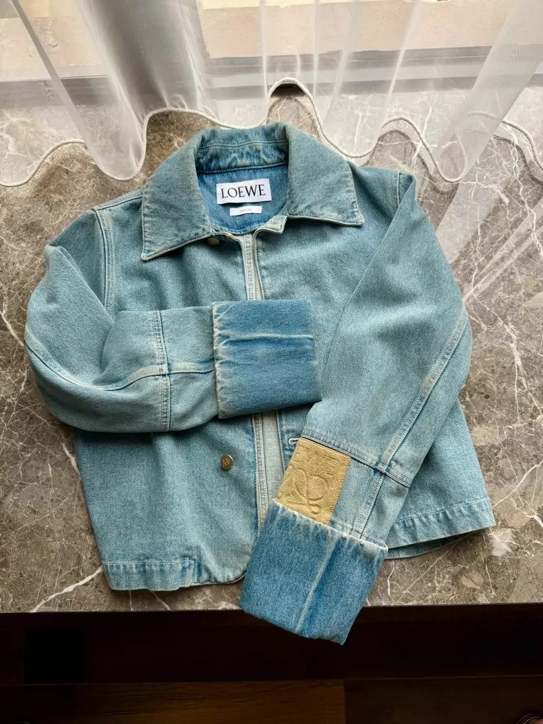 Loewe Loewe Denim Jacket with Suede Cuffs - dmc Size US M / EU 48-50 / 2 - 1 Thumbnail