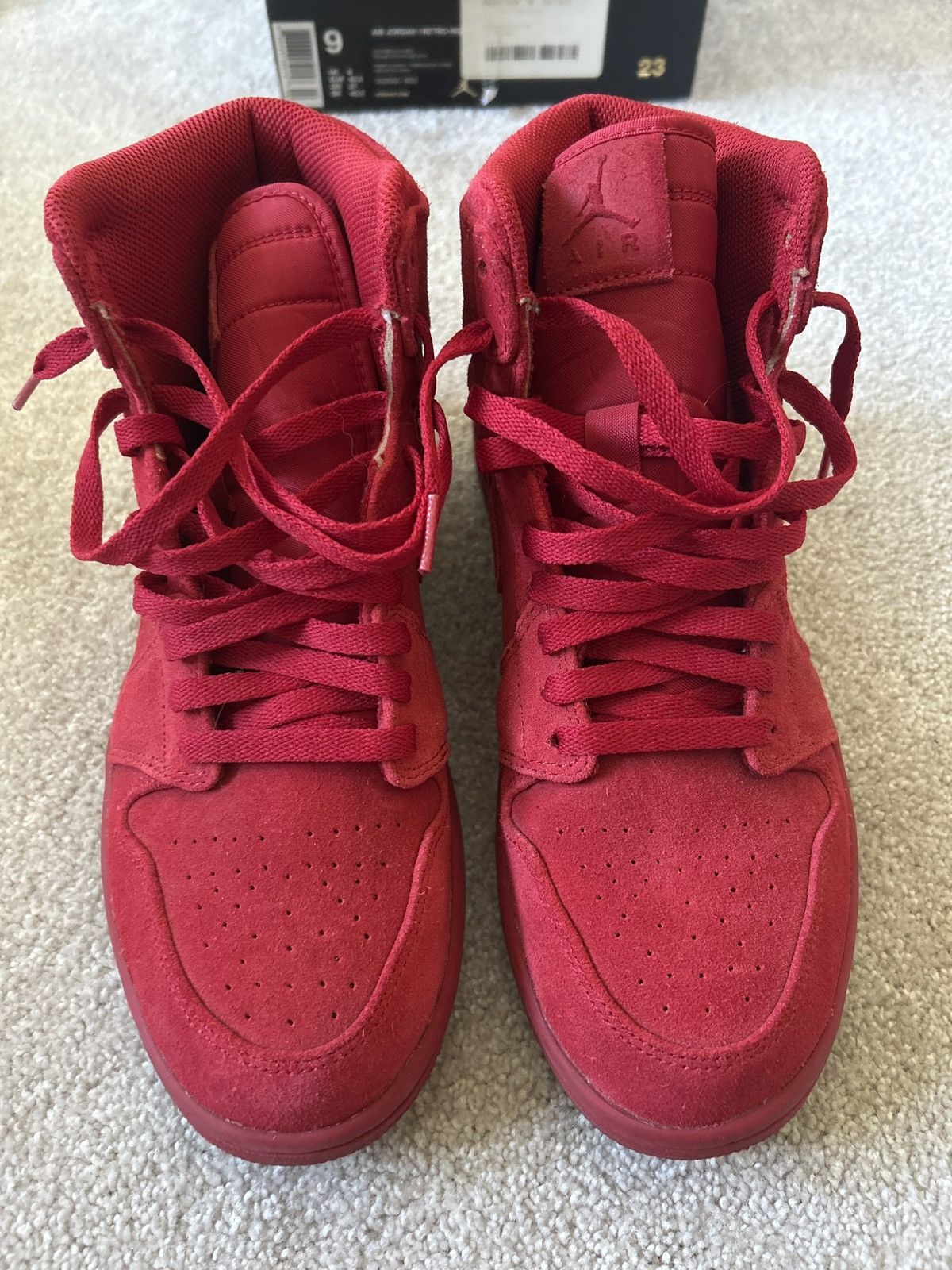 Jordan Brand Air Jordan 1 Retro High Red Suede Size US 9 / EU 42 - 6 Thumbnail