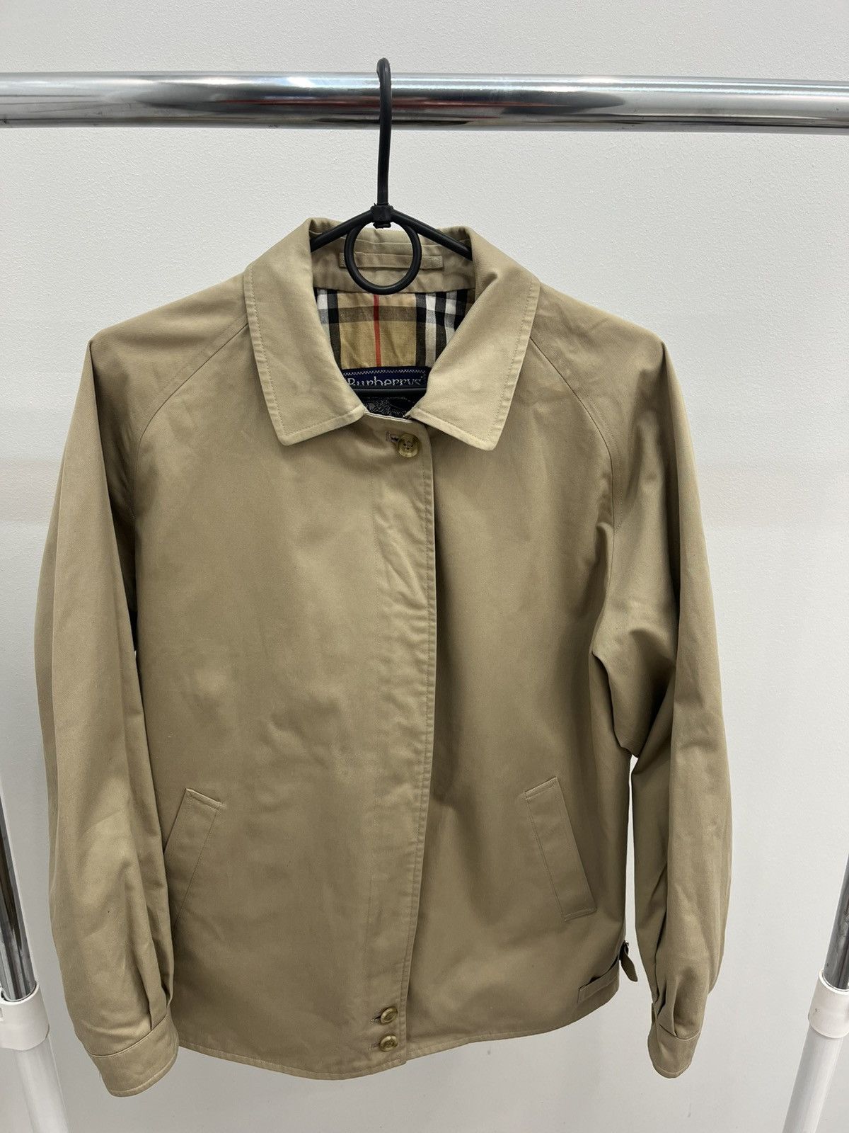 Burberry Vintage 90’s Burberrys Nova Check Lining Collared Jacket Size L / US 10 / IT 46 - 1 Thumbnail