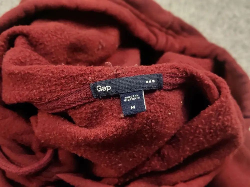 Gap Vintage Gap Burgundy Logo Classic Hoodie Y2K Hype Style Size US L / EU 52-54 / 3 - 8 Thumbnail