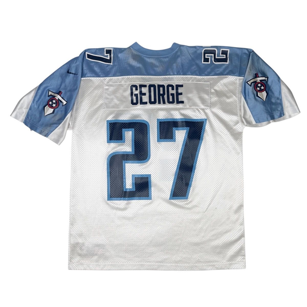 Nike VTG Nike Team Eddie George Tennessee Titans #27 Jersey NFL Size US XL / EU 56 / 4 - 1 Thumbnail