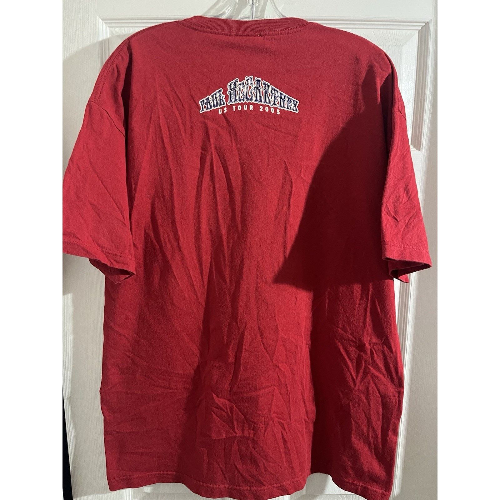 Giant Vtg Paul McCartney US Tour 2005 Beatles Red Shirt Size XL Size US XL / EU 56 / 4 - 5 Thumbnail