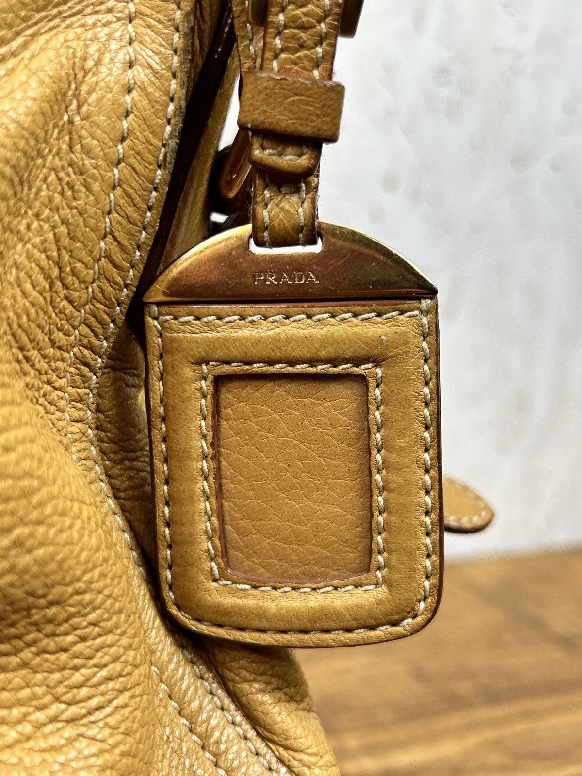 Prada Prada Deerskin Leather Handbag Shoulder Bag Size ONE SIZE - 15 Thumbnail