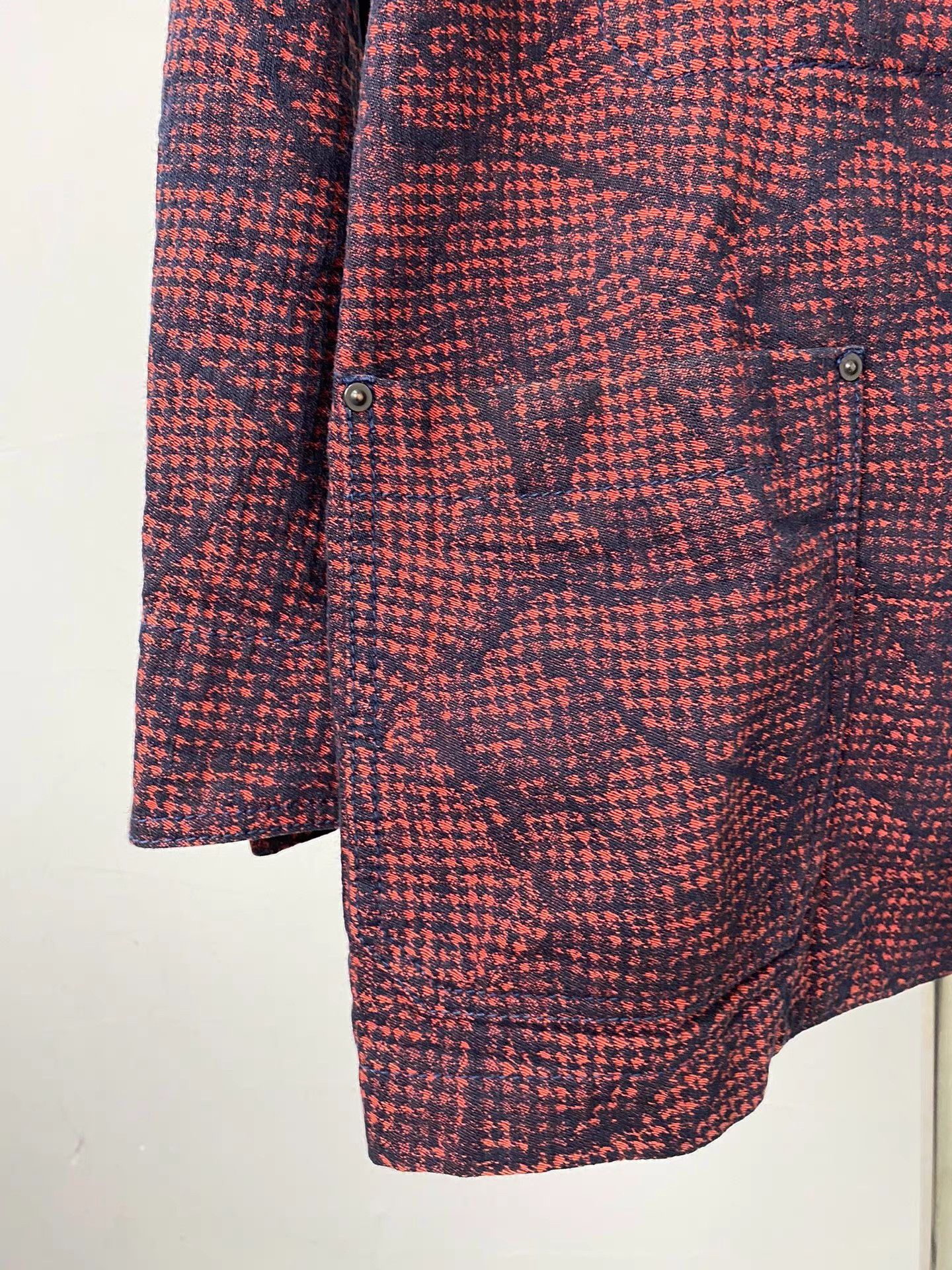 Issey Miyake Issey Miyake Reddish Brown Stripe Stand Collar Jacket K20 Size US M / EU 48-50 / 2 - 4 Thumbnail