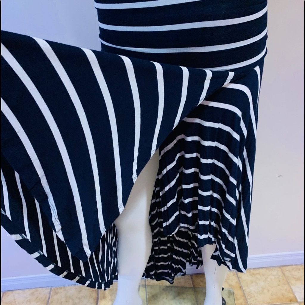 Other Catwalk Navy with White stripes skirt size S Size 26" / US 2 / IT 38 - 2 Thumbnail