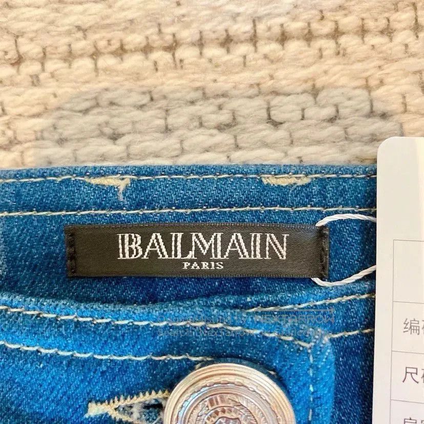Balmain Balmain Women's Blue Jeans. Size 37" - 8 Thumbnail
