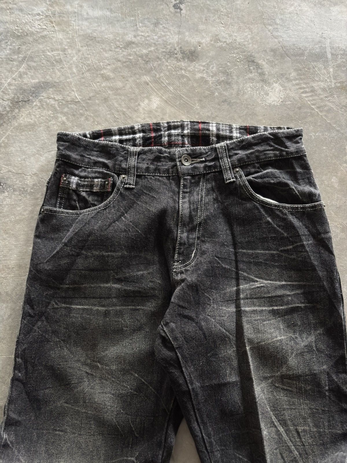 Hysteric Glamour Y2K wing stimulator backhit design punk gothic washed jeans Size US 30 / EU 46 - 3 Thumbnail