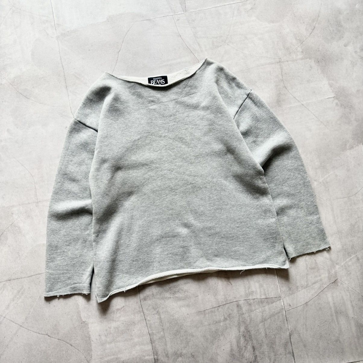 Japan Beams Distressed Army Basic Sweatshirt Crewneck Y2K