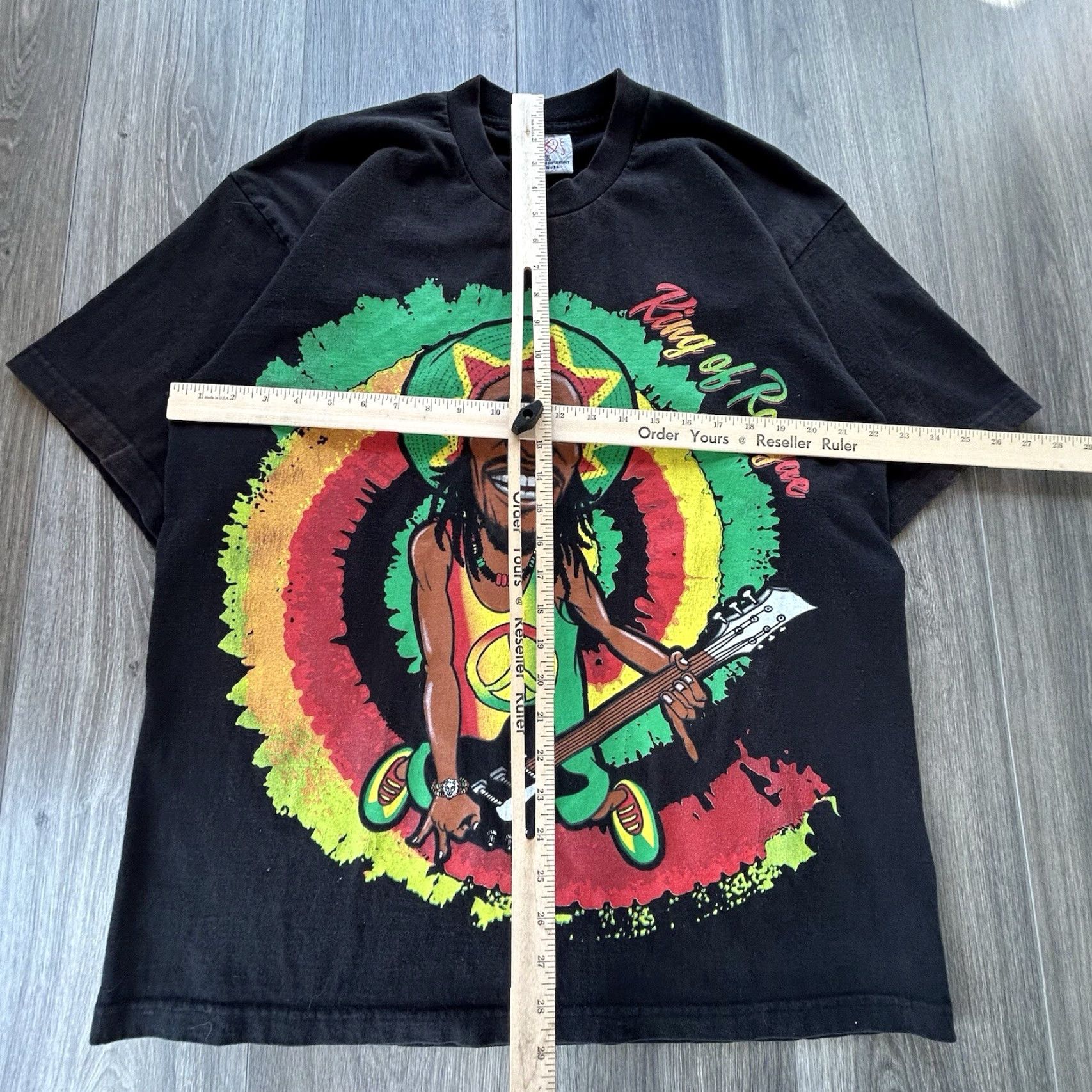 Nixon VINTAGE Onix Bob Marley King Of Reggae Shirt L Black Cotton Short Sleeve Crew Neck Mens 90s Ziggy Wailers USA Made Size US L / EU 52-54 / 3 - 3 Thumbnail