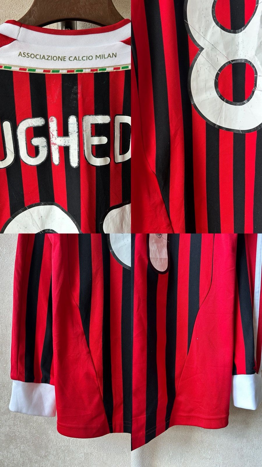 Adidas Adidas AC Milan 2011/12 Home Long Sleeve Soccer Jersey Size US M / EU 48-50 / 2 - 13 Thumbnail