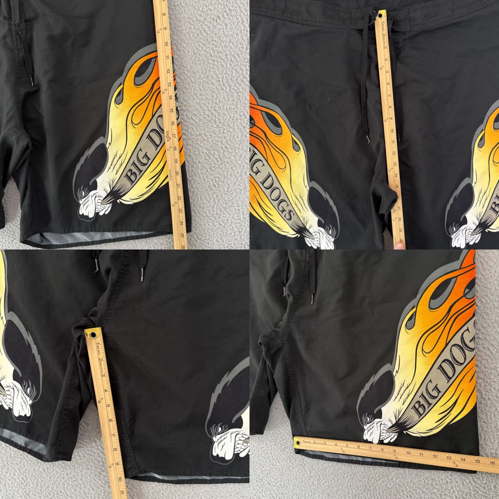 Big Dogs VINTAGE Big Dogs Shorts Mens 2XL Black Men Flame Swim Trunks Board Y2K Outdoor Size US 39 - 8 Thumbnail