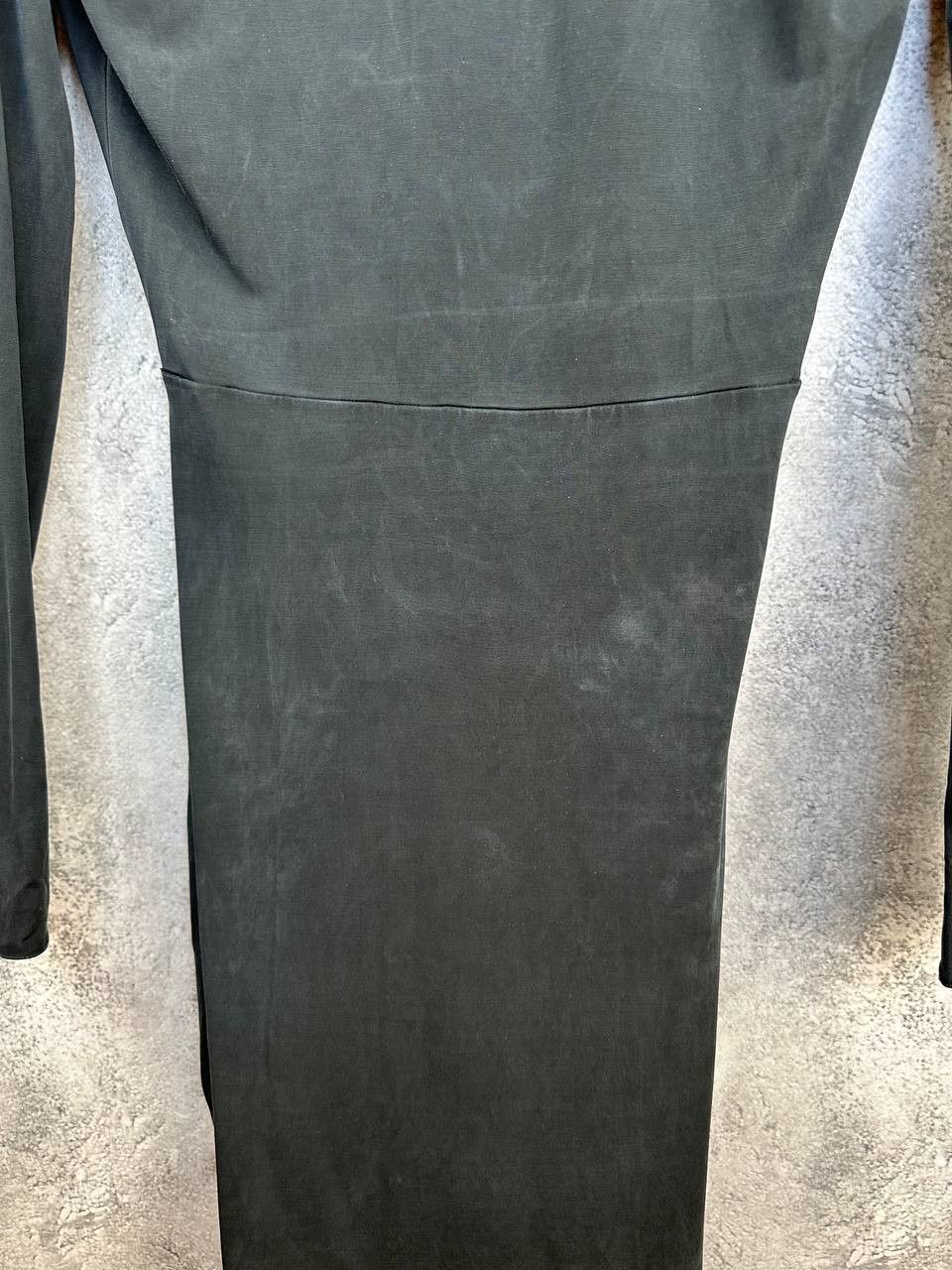 Allsaints AllSaints Tame Dress Black Wrap-Front Cupro Long Sleeve Size S / US 4 / IT 40 - 6 Thumbnail