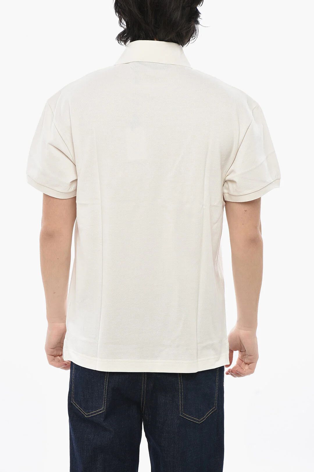 Palm Angels og1mm0226 Cotton Piqué Polo Shirt in White Size US M / EU 48-50 / 2 - 2 Thumbnail