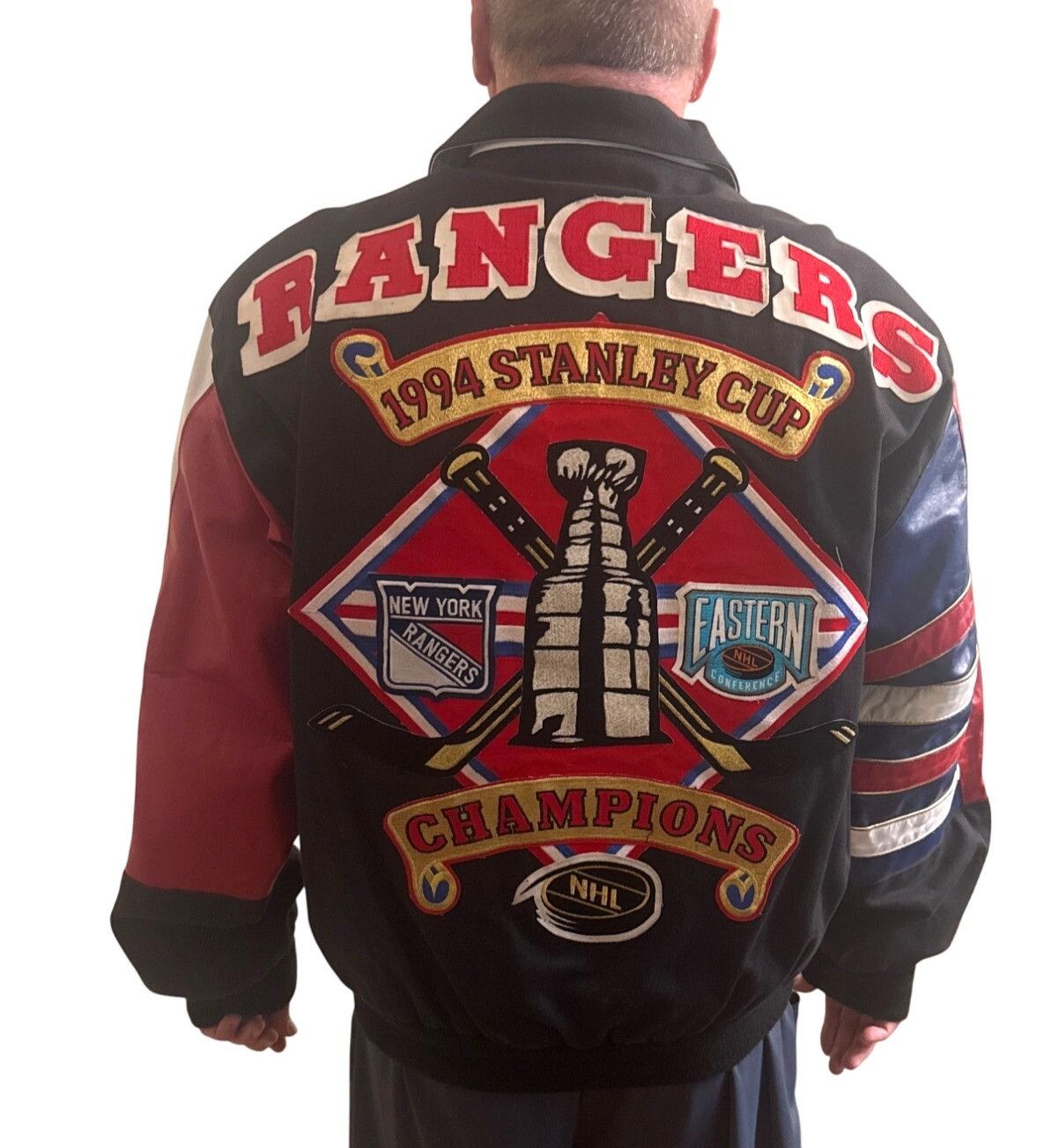 Jeff Hamilton 1994 NHL Rangers Stanley Cup Champions Jacket XL Jeff Hamilt Size US XL / EU 56 / 4 - 8 Thumbnail