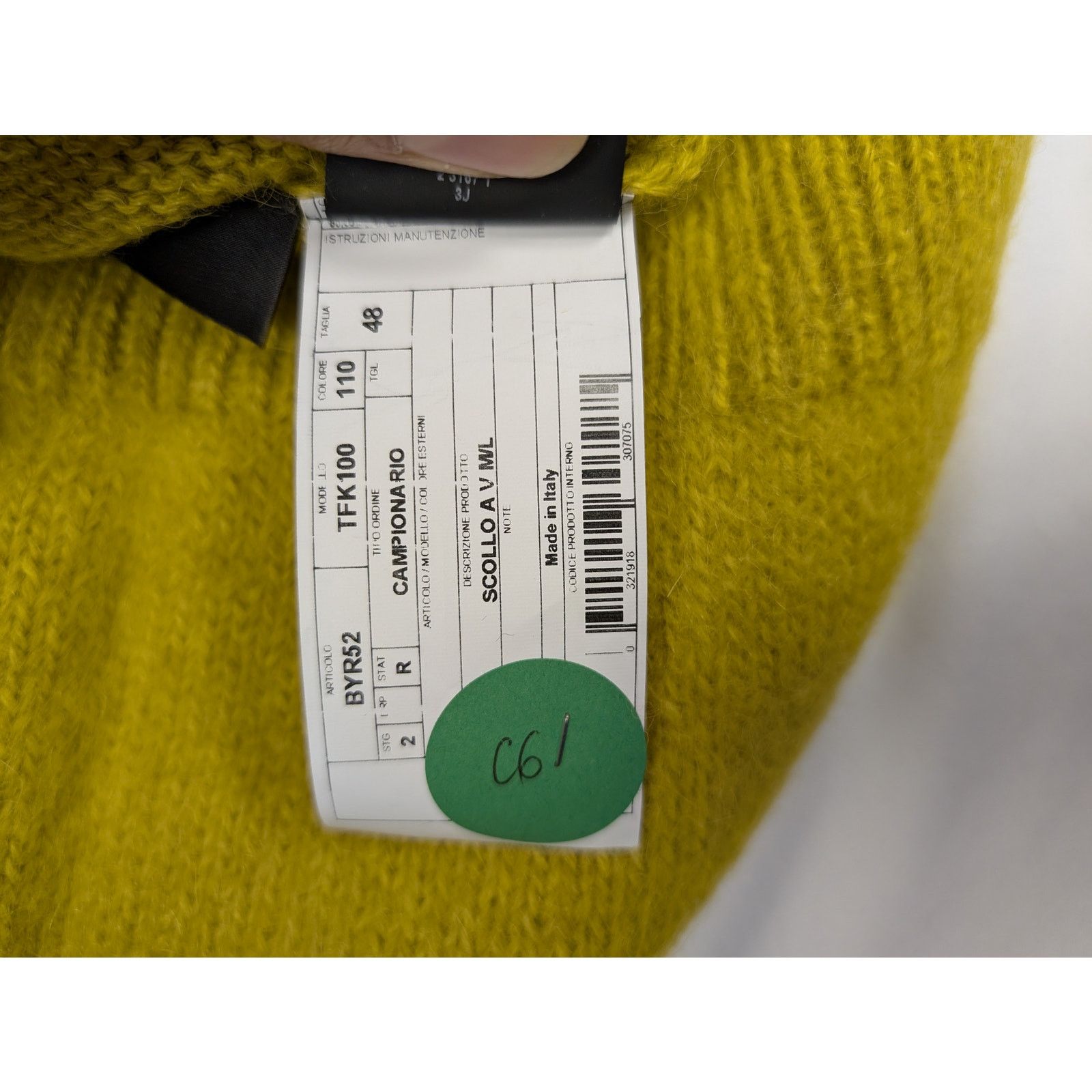 Tom Ford o1rshd1 V-Neck Sweatshirt Sweater in Yellow Size US M / EU 48-50 / 2 - 18 Thumbnail