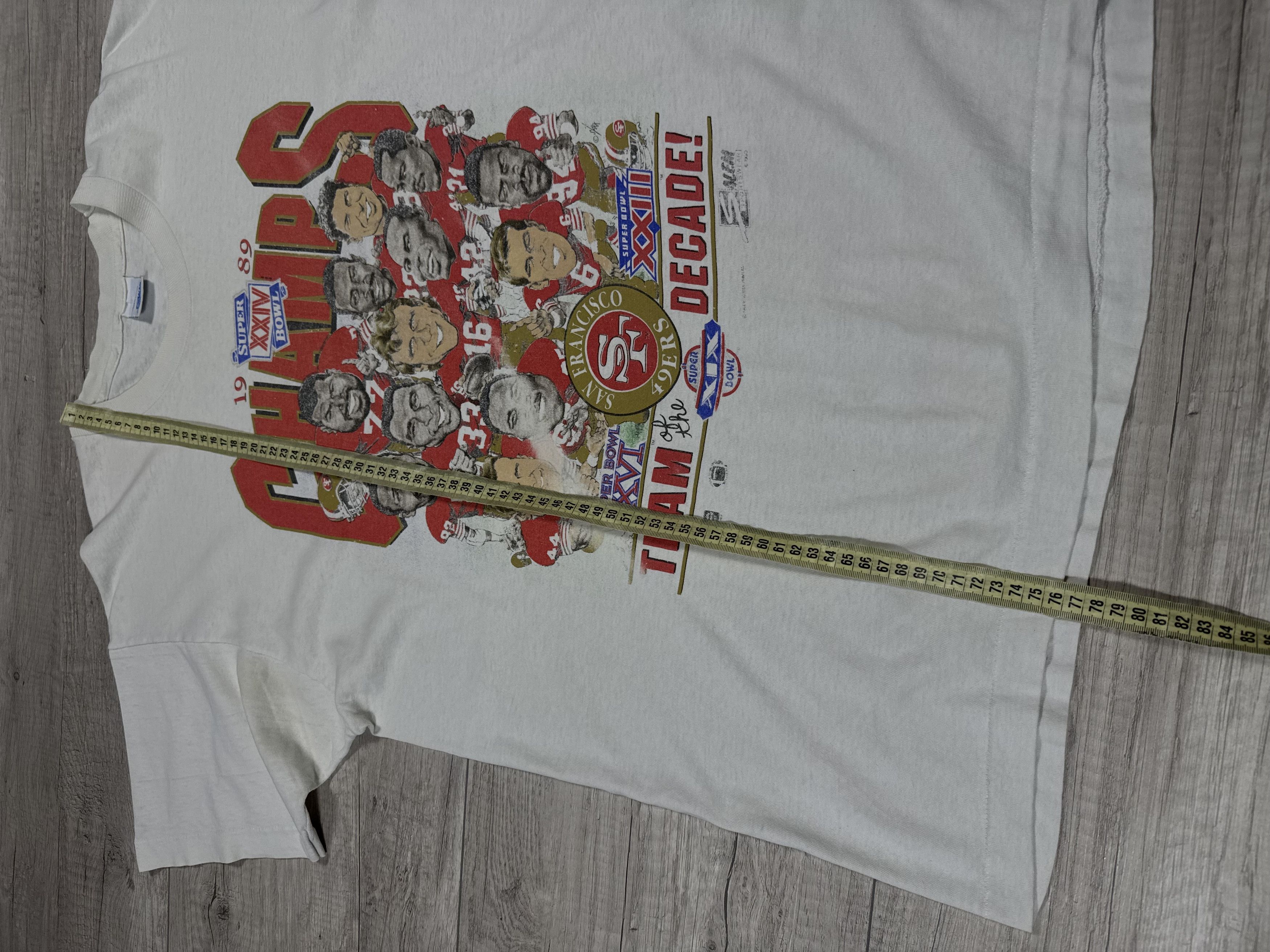 NFL Vtg 1990 San Francisco 49ers Super Bowl Champs Tee Size US XL / EU 56 / 4 - 14 Thumbnail