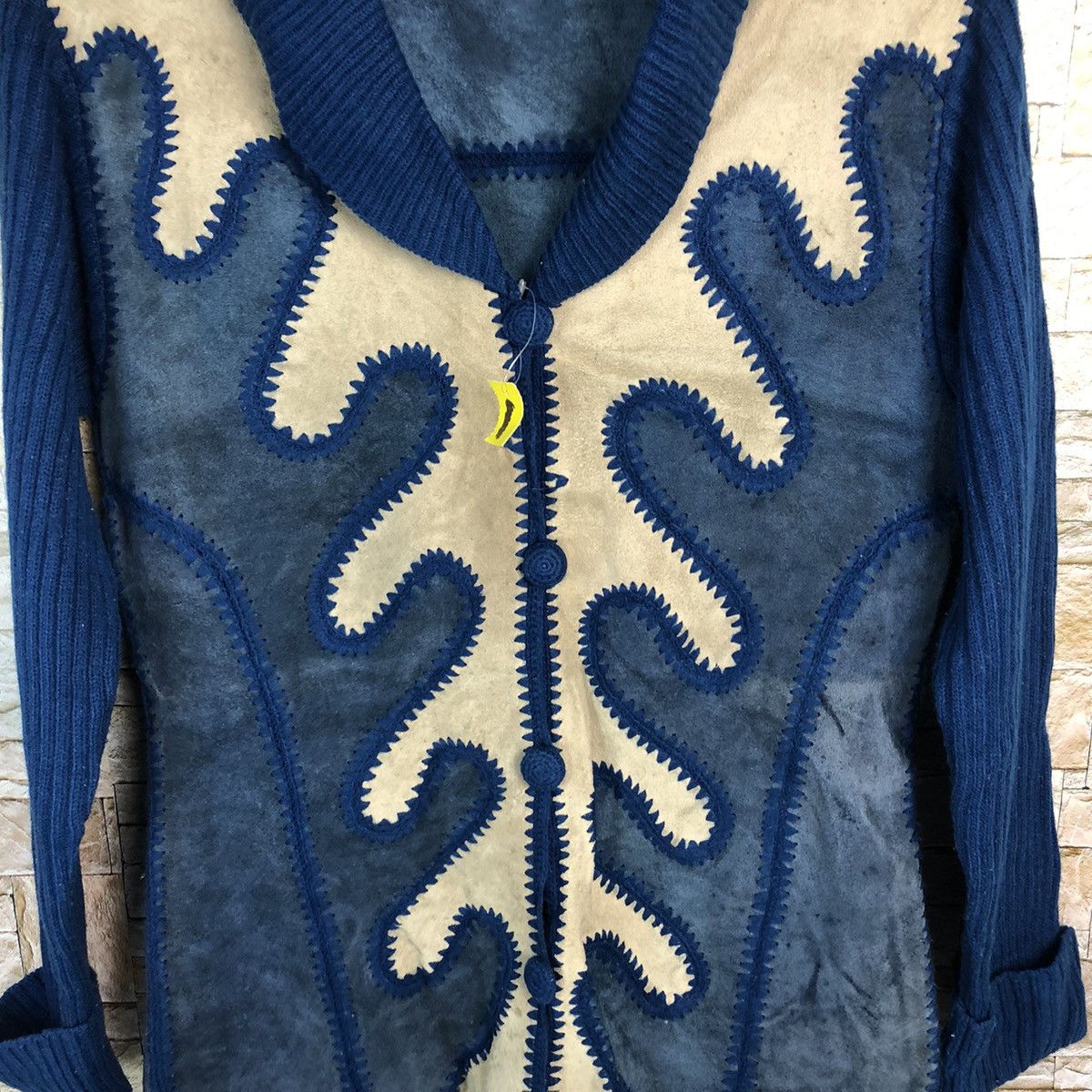 Japanese Brand DL art western cowboy vintage leather cardigan shirt #A310 Size S / US 4 / IT 40 - 9 Thumbnail