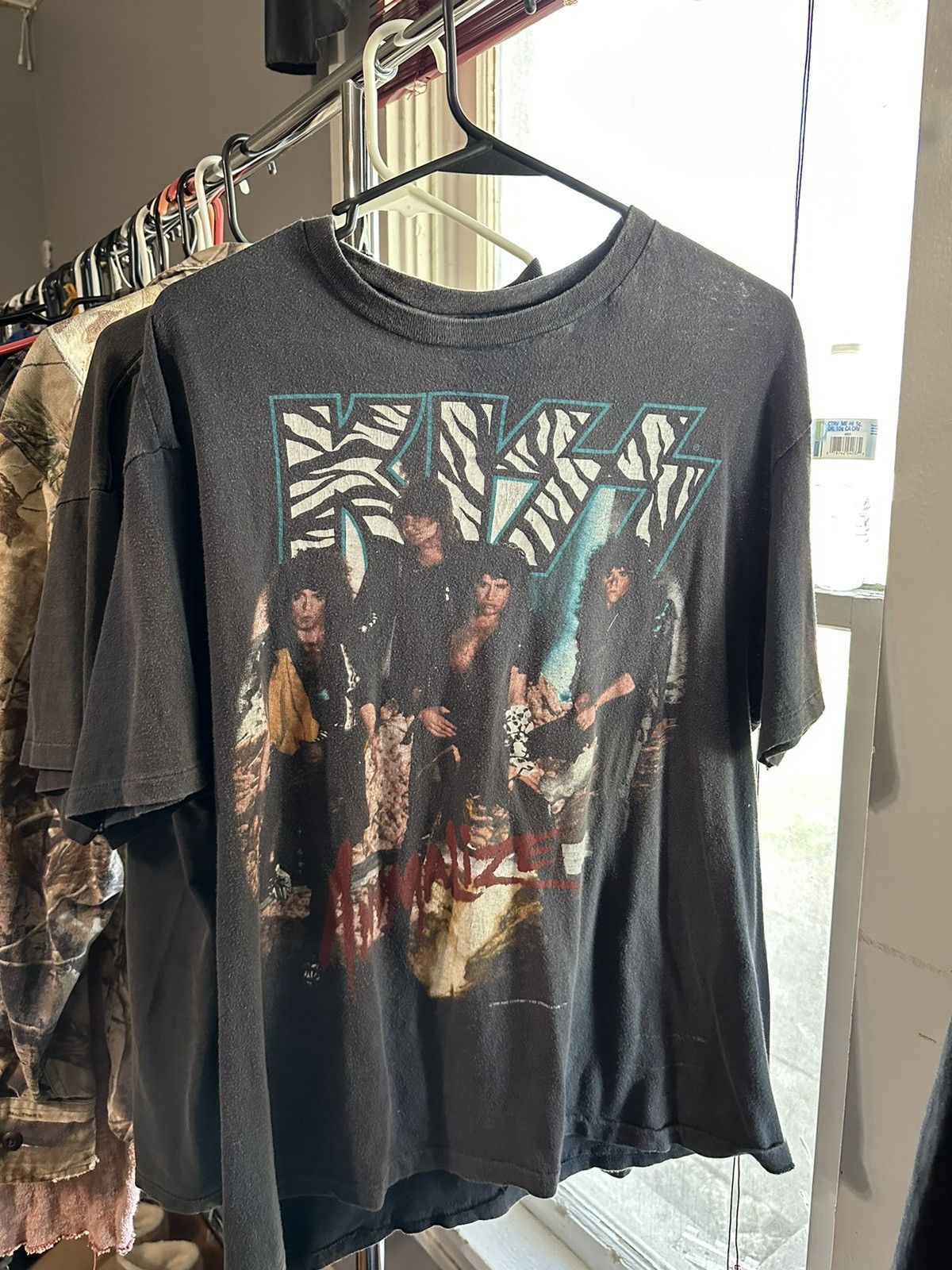Vintage faded grey kiss Animalize tour 1984-85 Tee