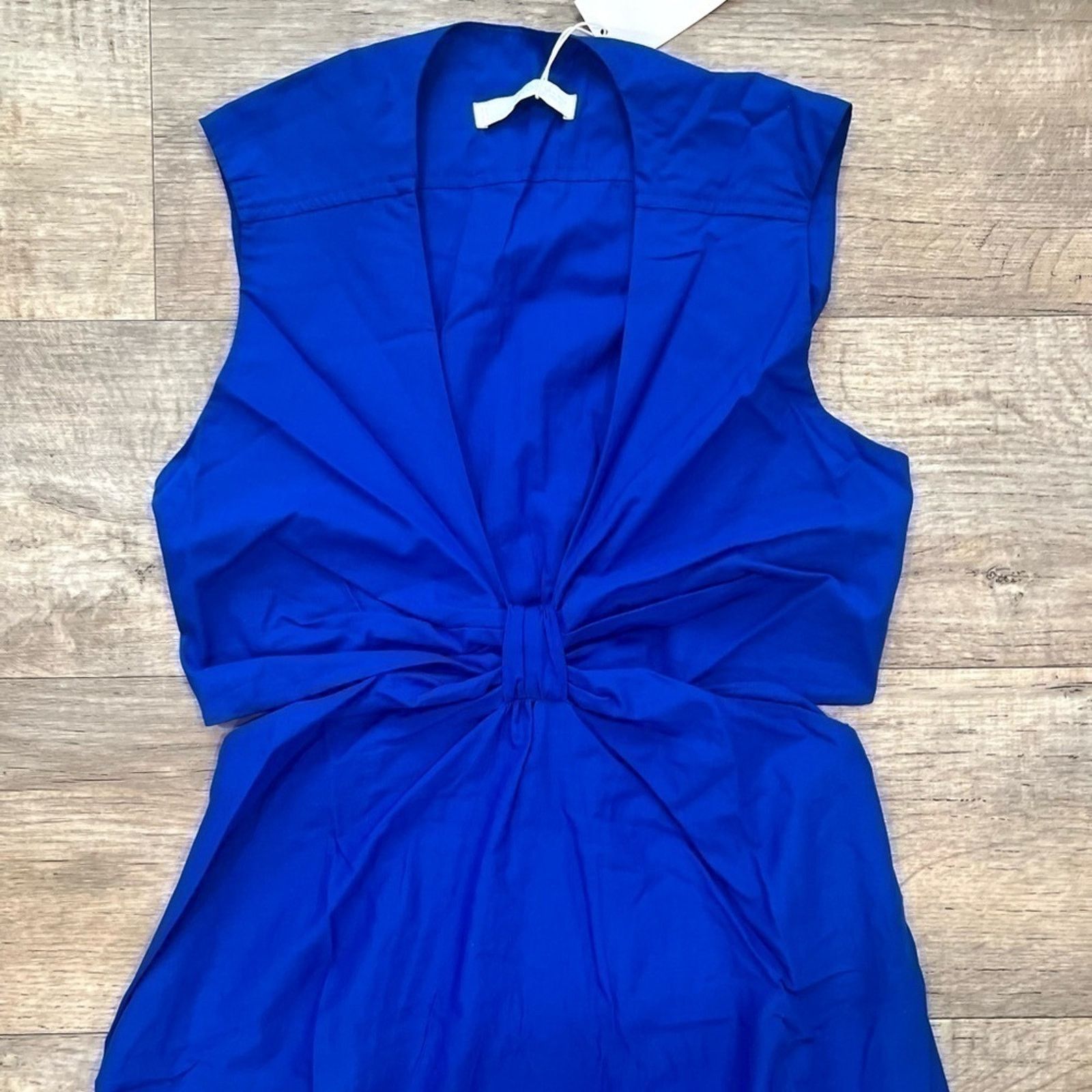 Mango MANGO Blue Sleeveless V-Neck Maxi Dress NWT Size M / US 6-8 / IT 42-44 - 24 Thumbnail