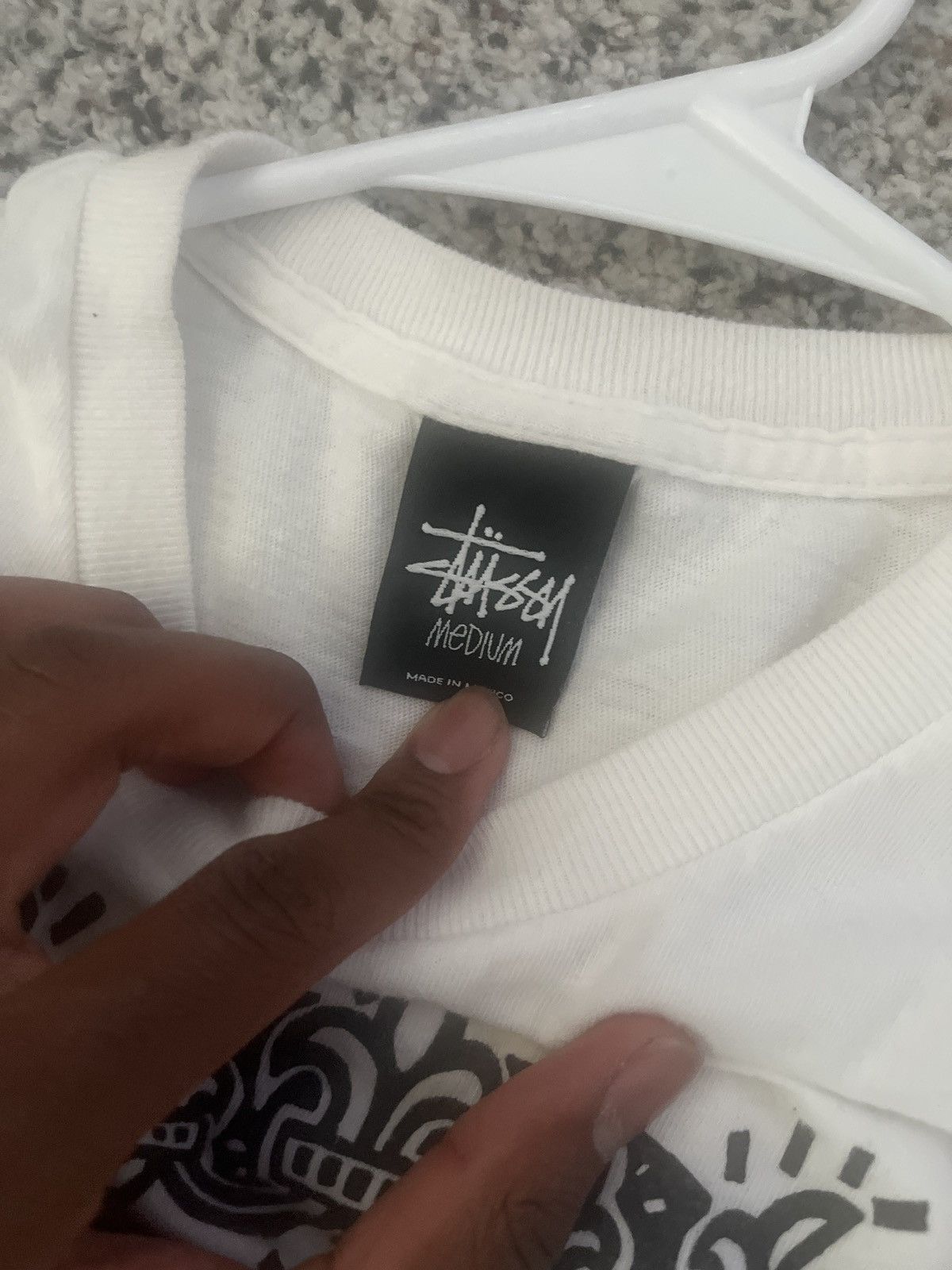 Stussy White stussy graphic Tee Size US M / EU 48-50 / 2 - 2 Thumbnail