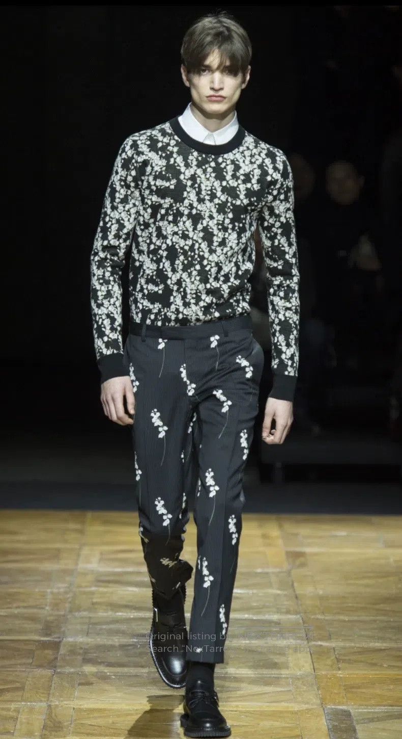 Dior Dior Dior Homme 14fw Lily of the Valley Sweater Size US M / EU 48-50 / 2 - 9 Thumbnail