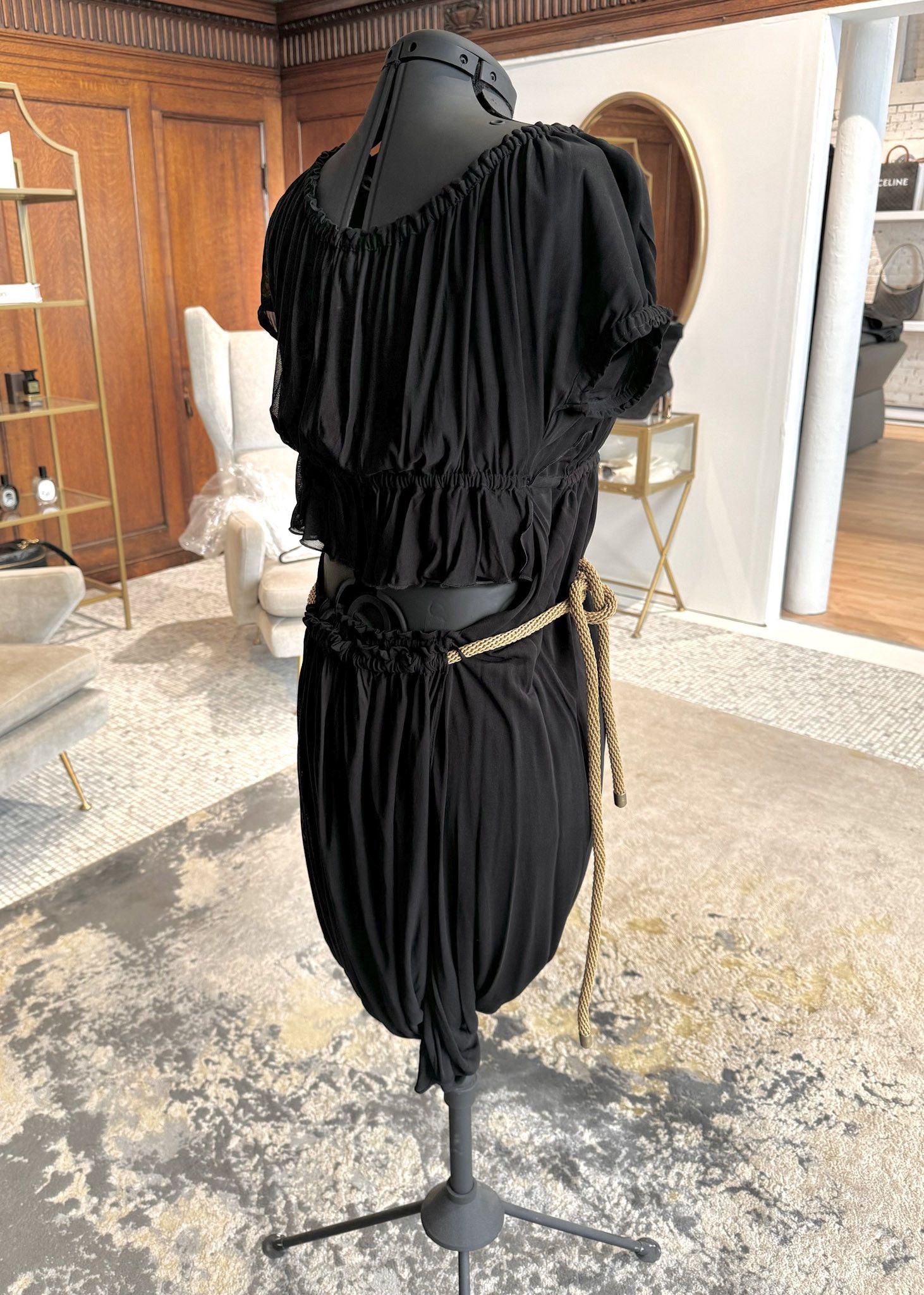 Yves Saint Laurent Yves Saint-Laurent Black Rope Dress Size M / US 6-8 / IT 42-44 - 7 Thumbnail