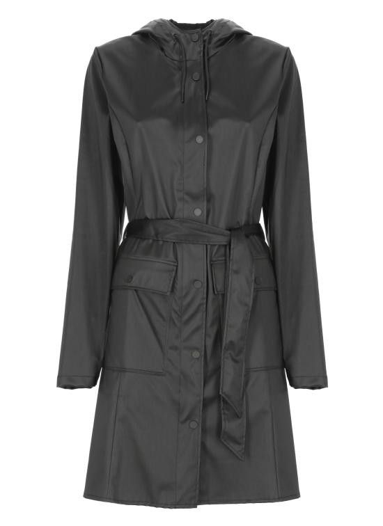 RAINS Women Trench Coats RA18130 CURVE W JACKETBLG Black