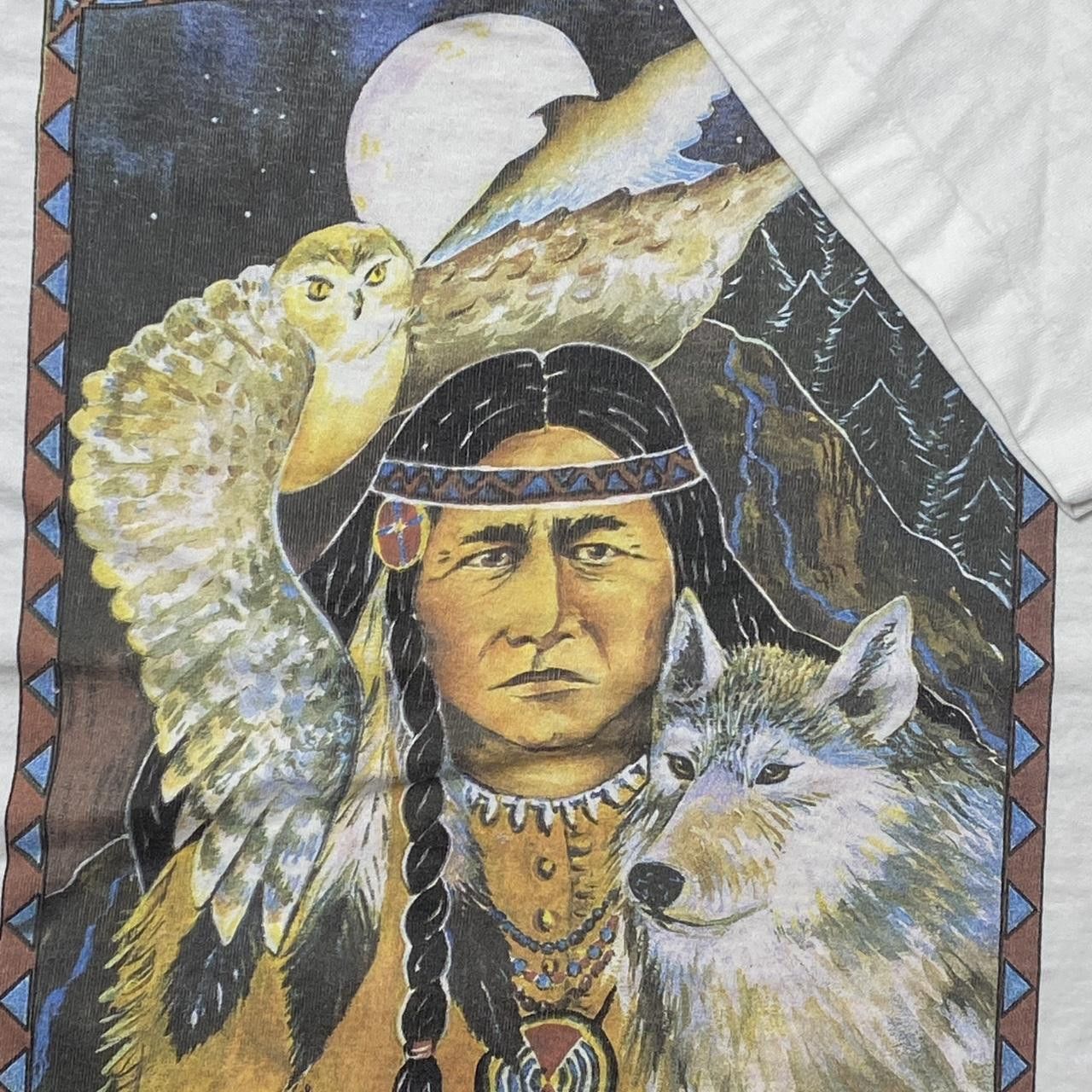 Fruit Of The Loom Vintage "One with Earth" White Native American Tee Size 2XL Size US XXL / EU 58 / 5 - 3 Thumbnail