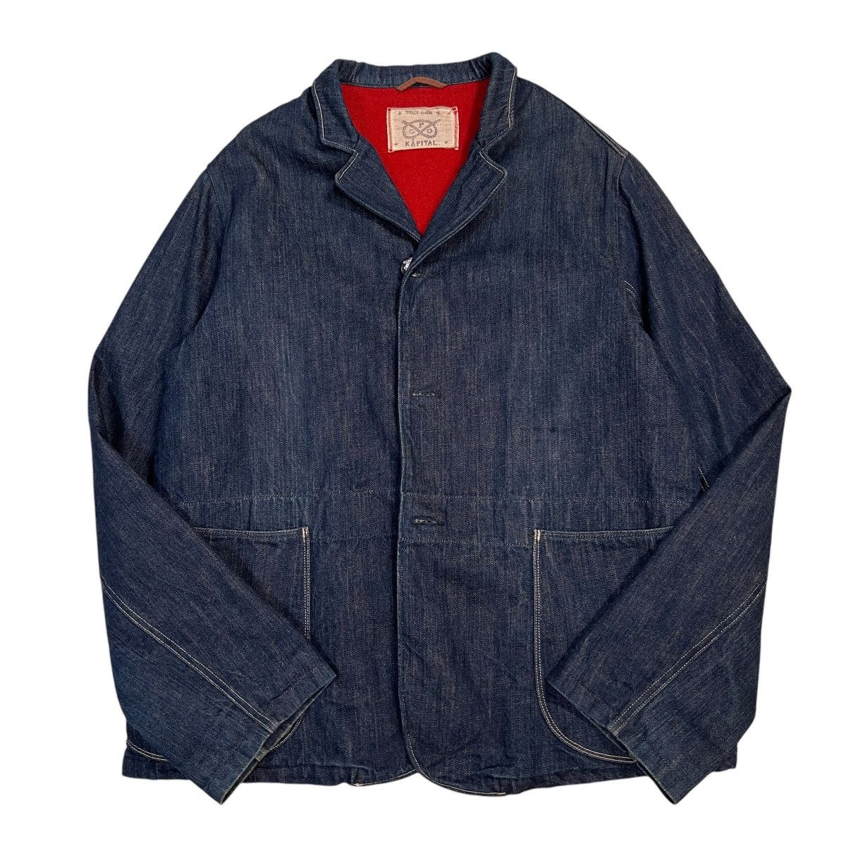 Kapital 🔥 Super Rare Archives Vintage Kapital Navy Denim Cpo Jacket Size US XL / EU 56 / 4 - 4 Thumbnail