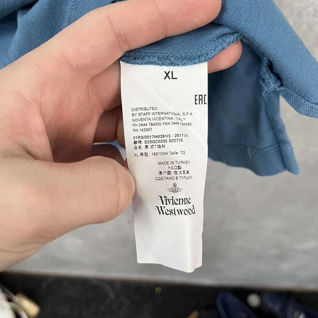 Vivienne Westwood Vivienne Westwood Polo T-Shirt Small Orb Logo Blue Size US XL / EU 56 / 4 - 9 Thumbnail