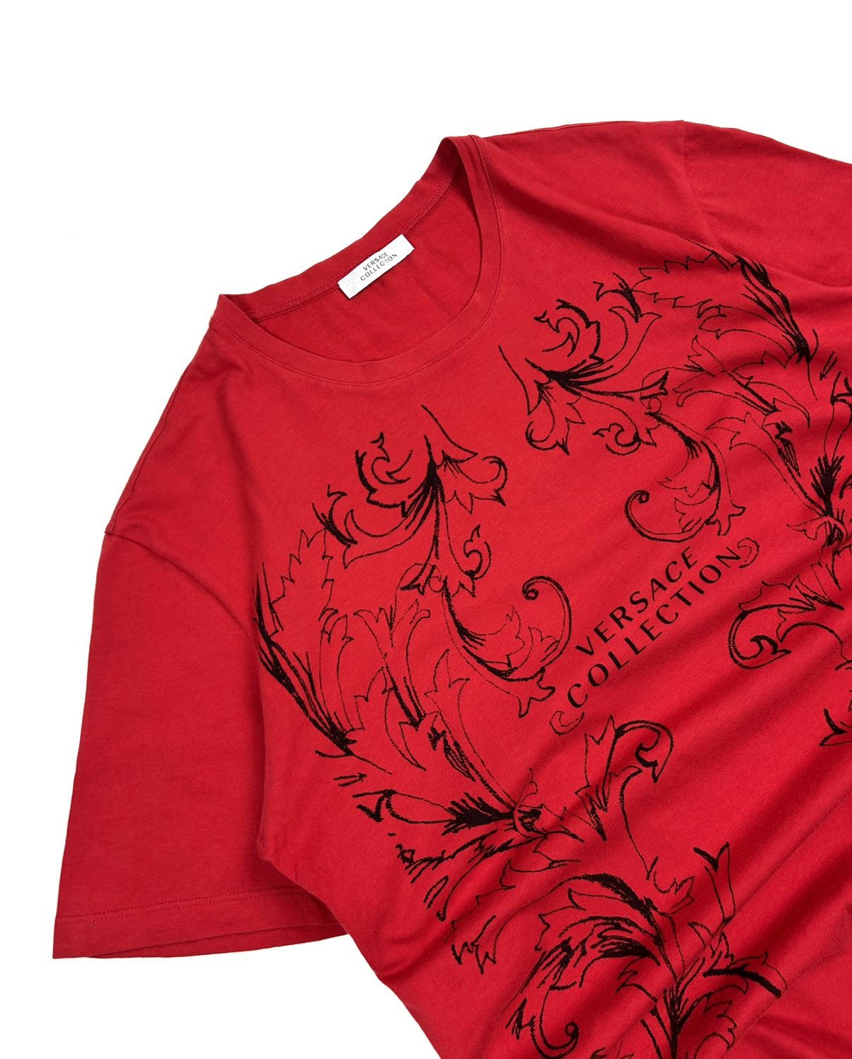 Versace Rare Versace Collection Blood Red Baroque Print Graphic Tee Size US M / EU 48-50 / 2 - 3 Thumbnail