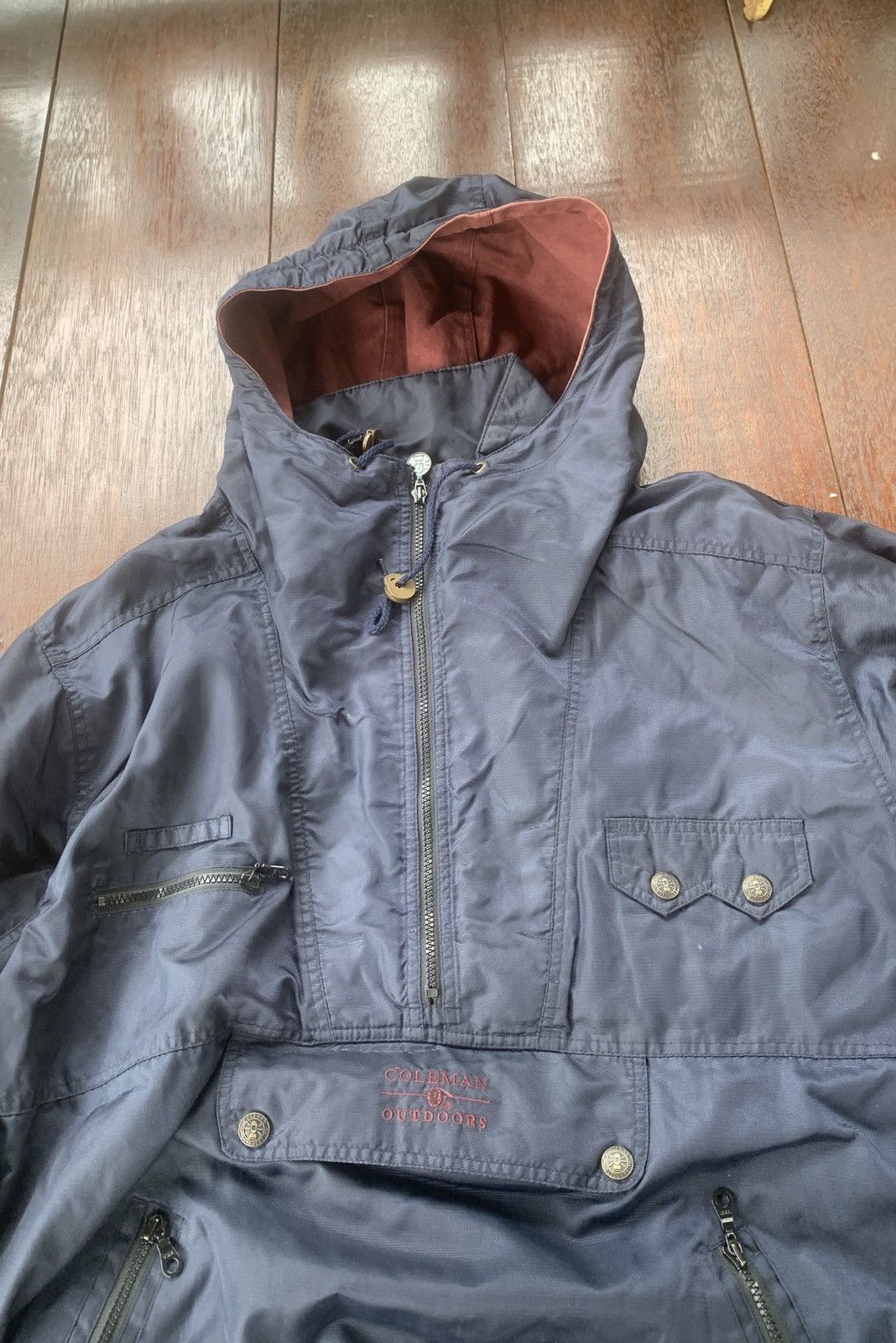 Coleman × Vintage Vintage Coleman anorak multi pocket hoodie jacket Size US L / EU 52-54 / 3 - 3 Thumbnail