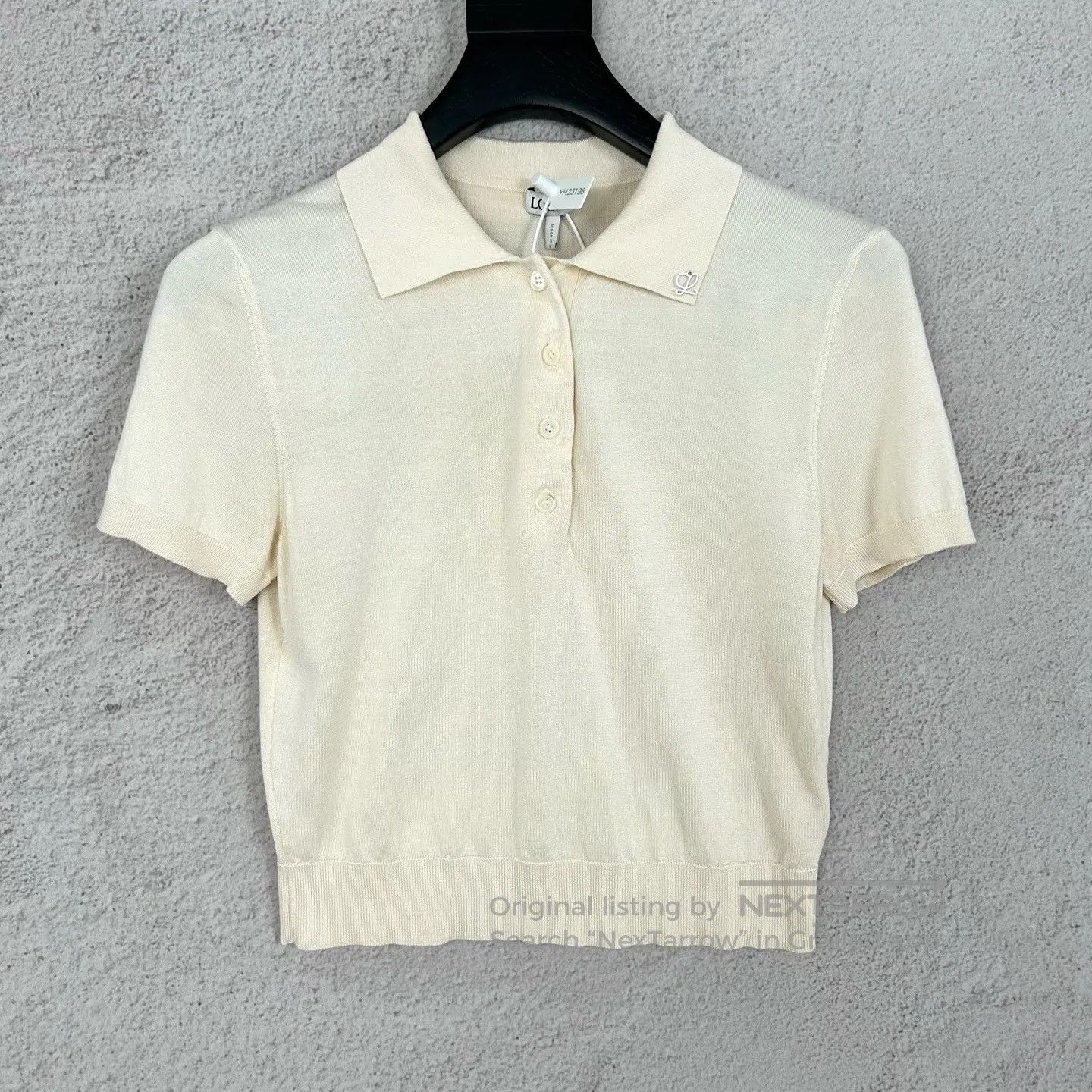 Loewe Loewe SS23 Pure Color Knit Silk Short-Sleeved Polo Shirt Size S / US 4 / IT 40 - 1 Thumbnail