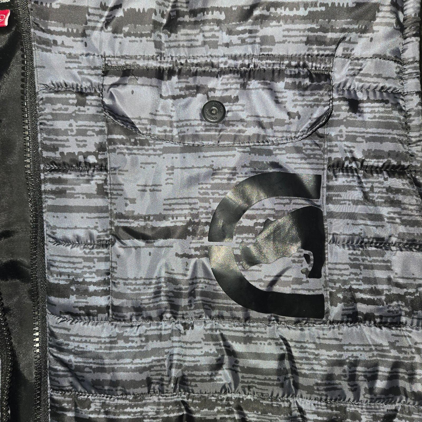 Ecko Unltd. ECKO UNLTD Grey Black Sleeveless Hoodie Bomber Puffer Vest Size US XXL / EU 58 / 5 - 5 Thumbnail